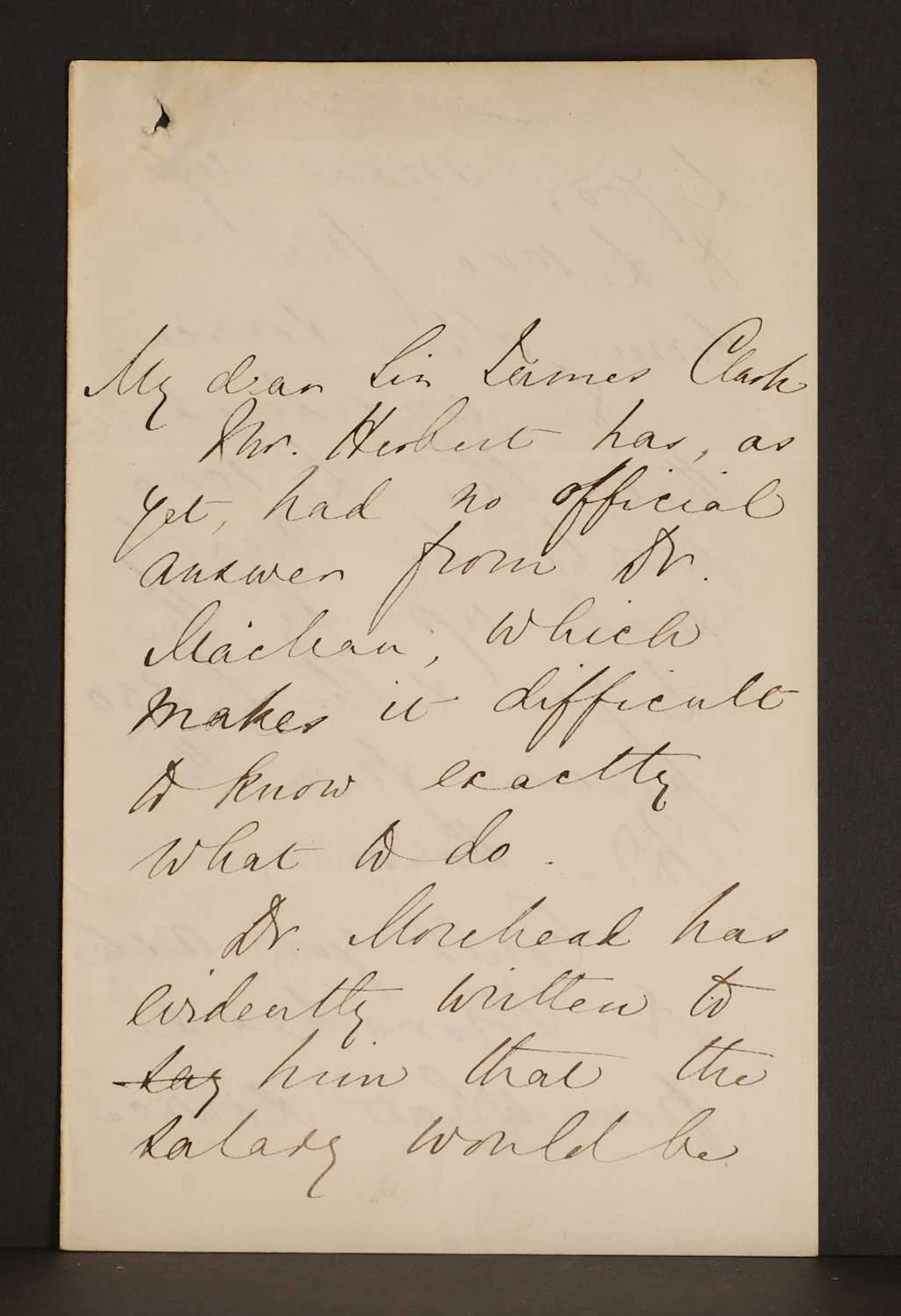 Florence NIGHTINGALE- Autograph Letter SIGNED (To Sir James Clark). 3 pages.