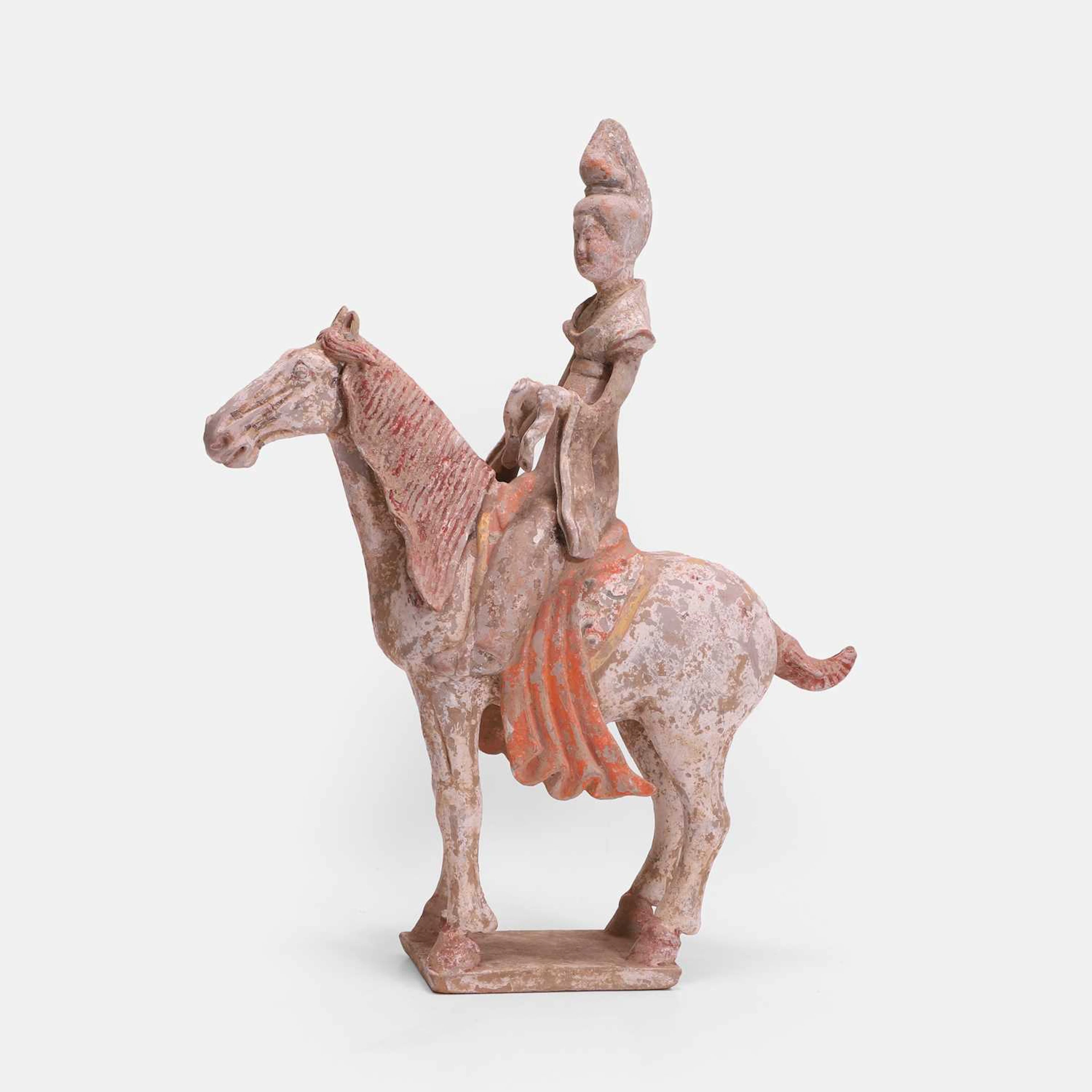 A Chinese painted pottery group Tang dynasty (618-907)