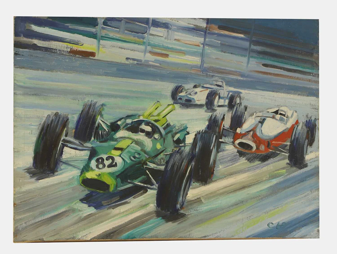 British School, mid-20th century '1965 Indianapolis 500 Motor Racing'