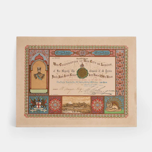 An invitation to a reception by the Corporation of the City of London