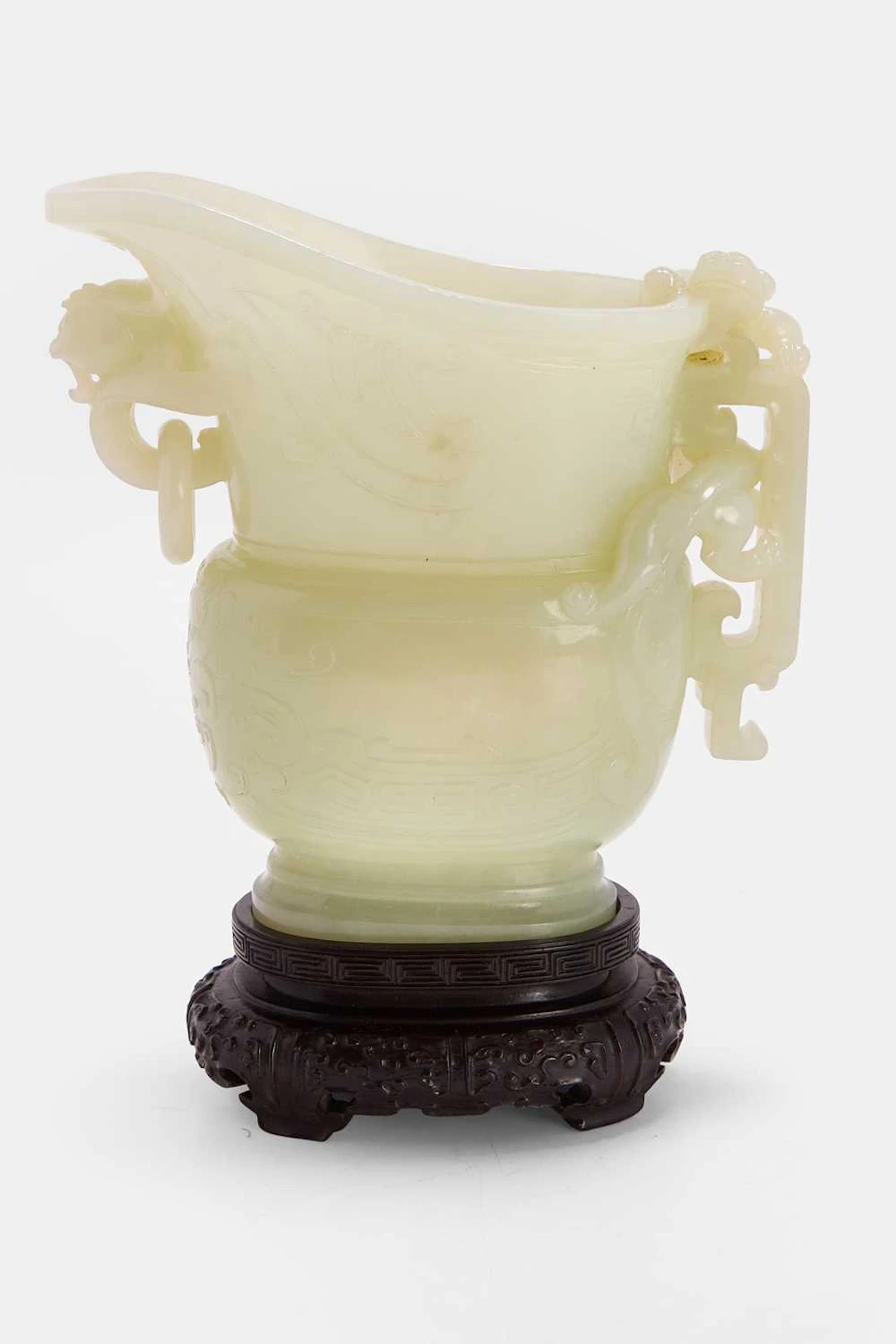 A Chinese jade gong vessel Qing dynasty (1644-1911)