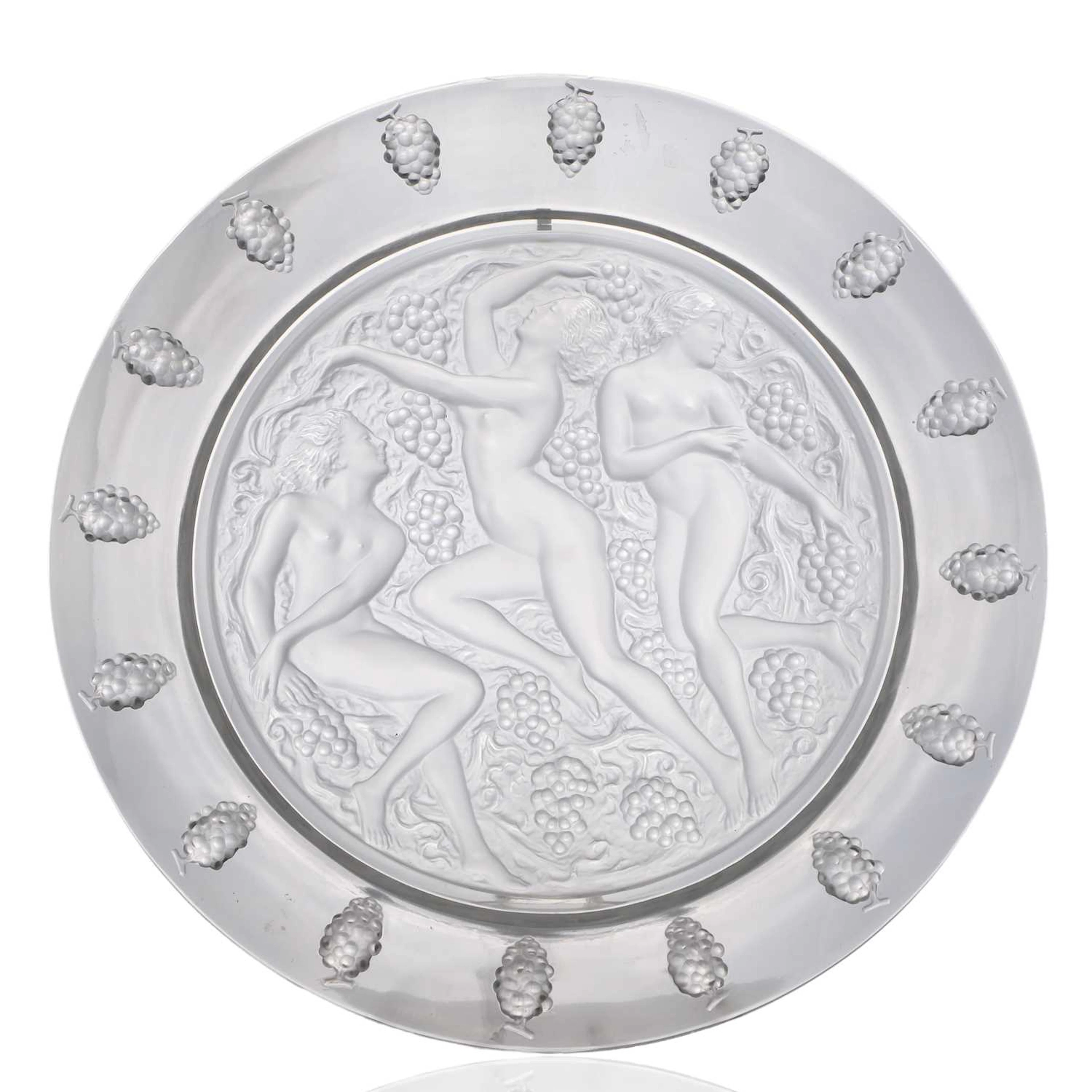 A Lalique 'Côte d'Or' plate mid-20th century, French