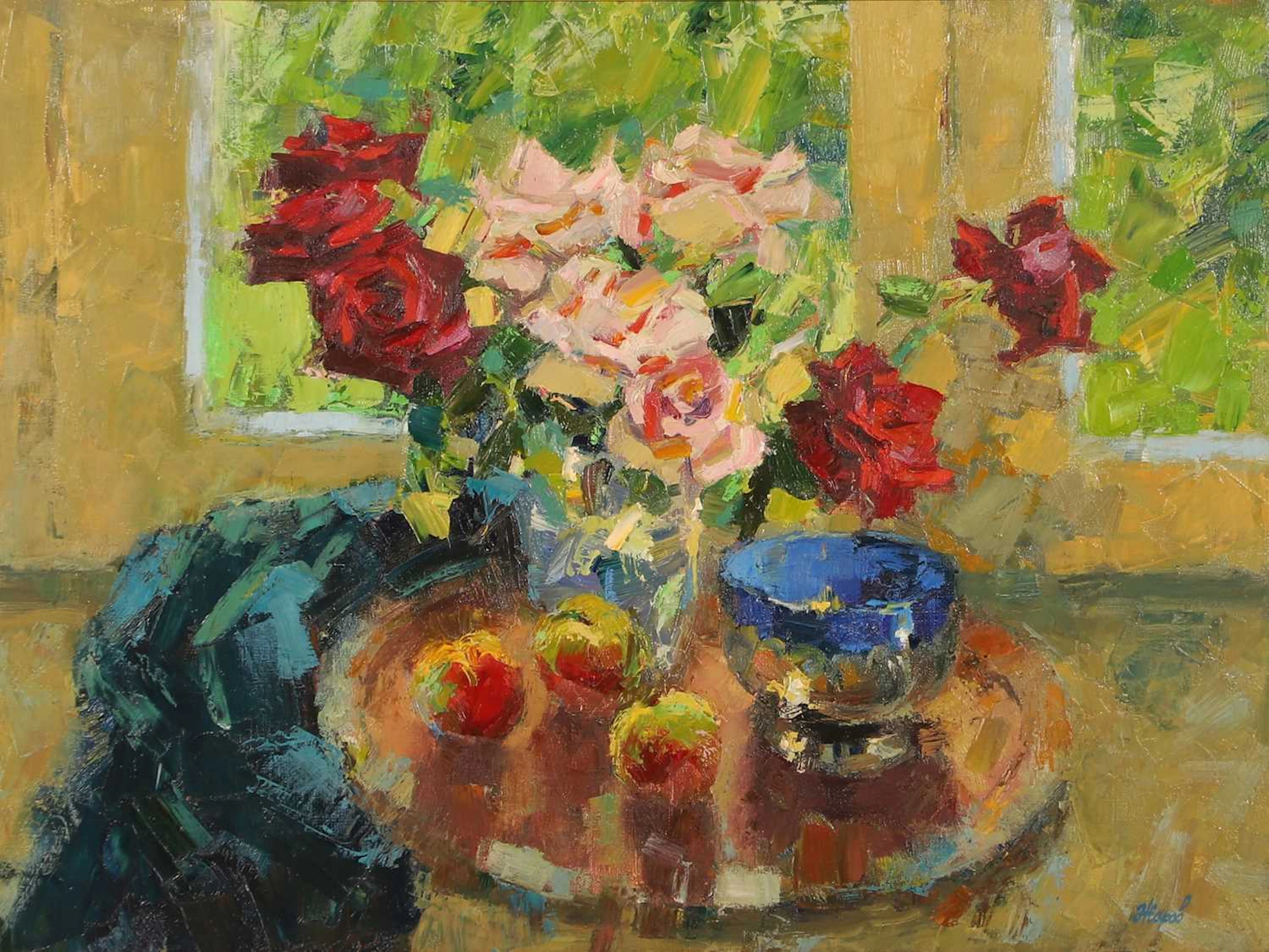 Mikhail Zharov (Ukrainian, b.1974) Still life with roses