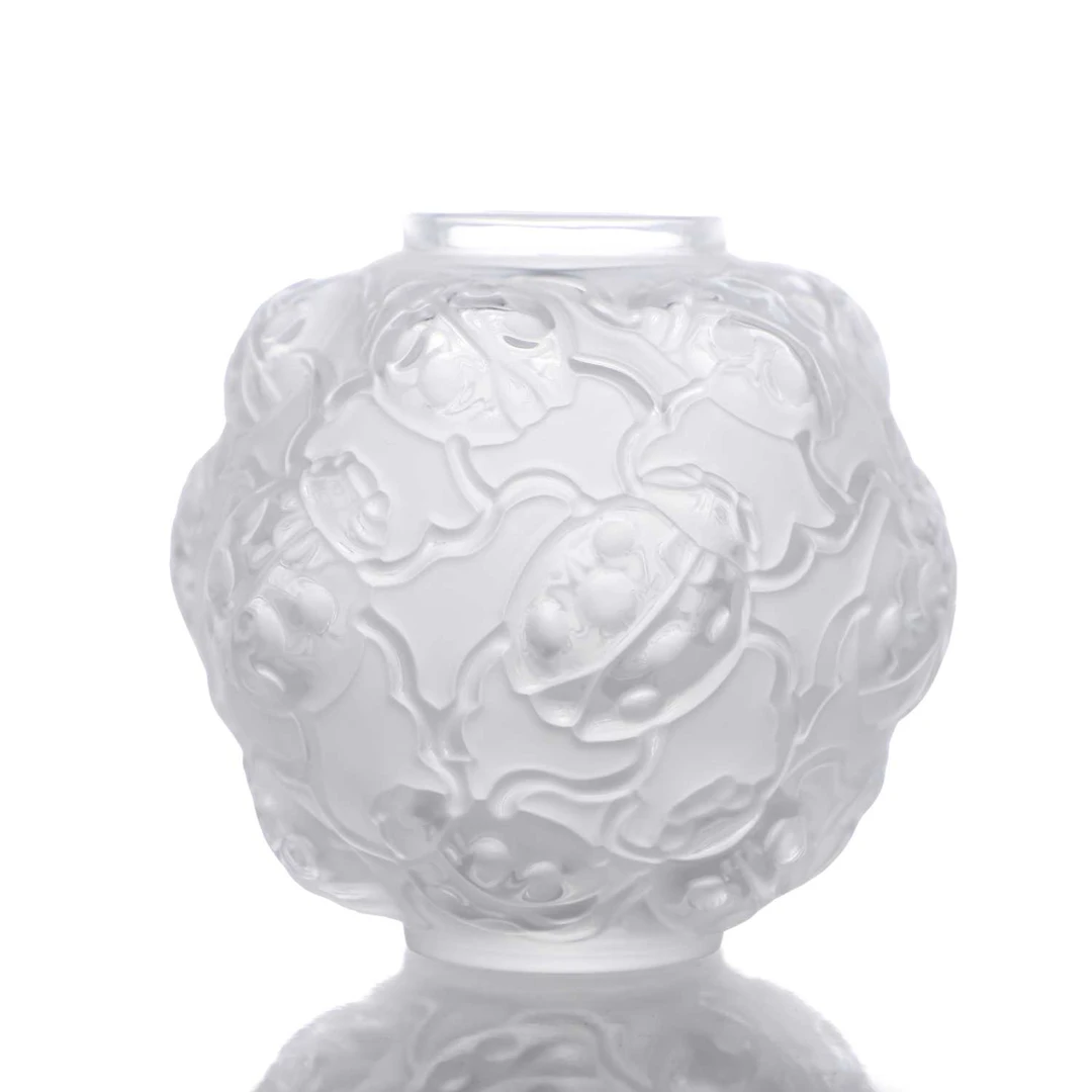 A Lalique 'Coccinelles' pattern vase of recent manufacture, French