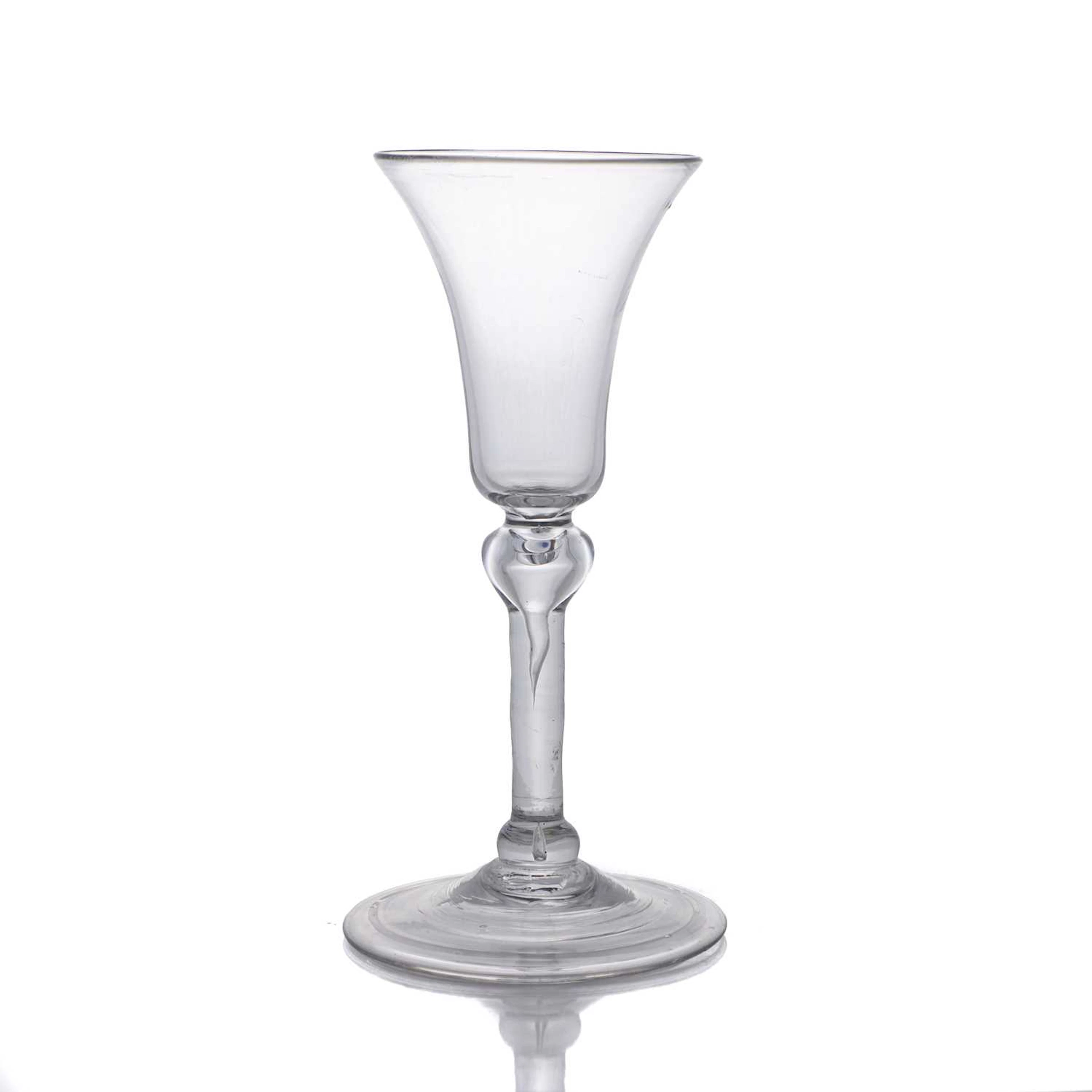 A light baluster wine glass circa 1730