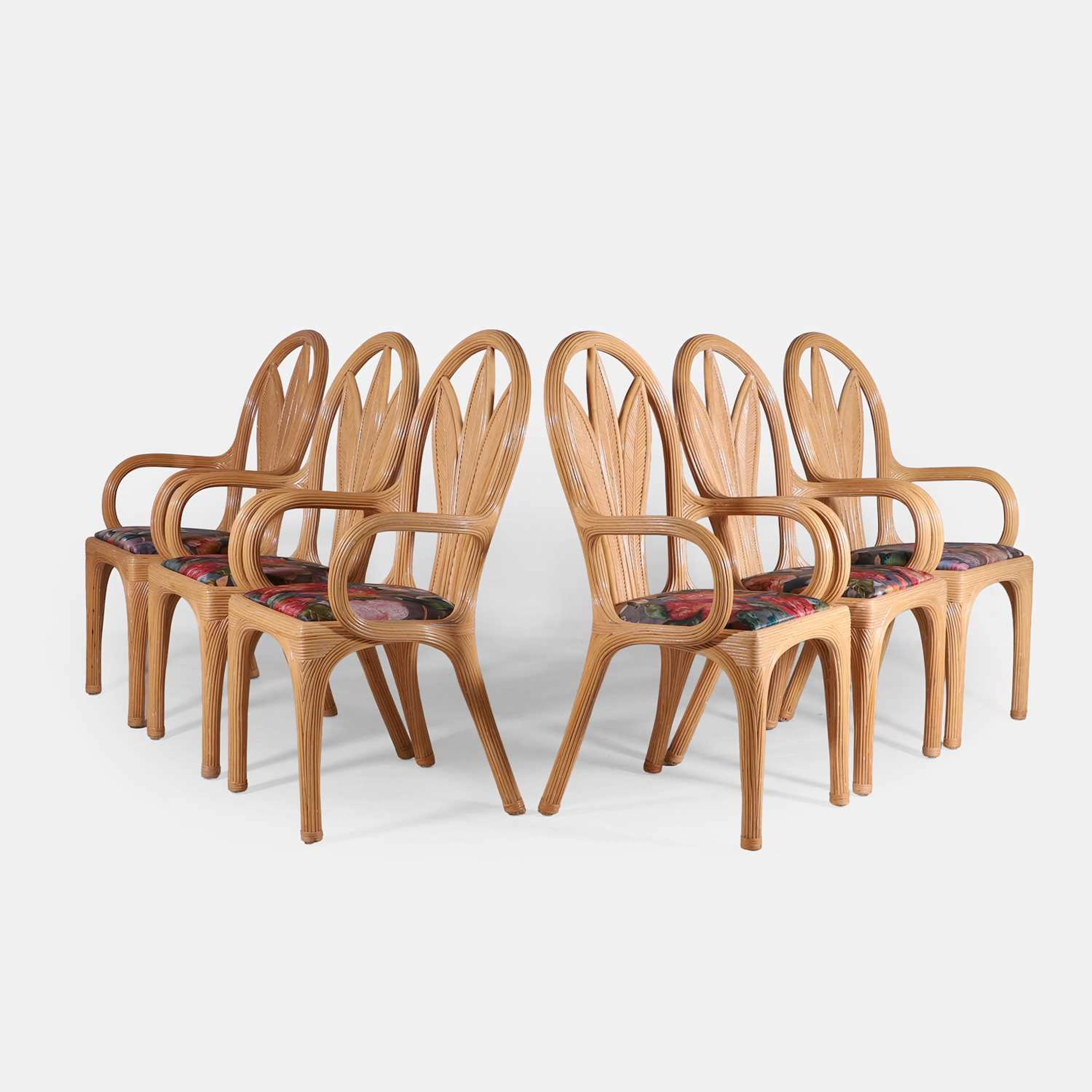 Vivai del Sud a set of six dining chairs