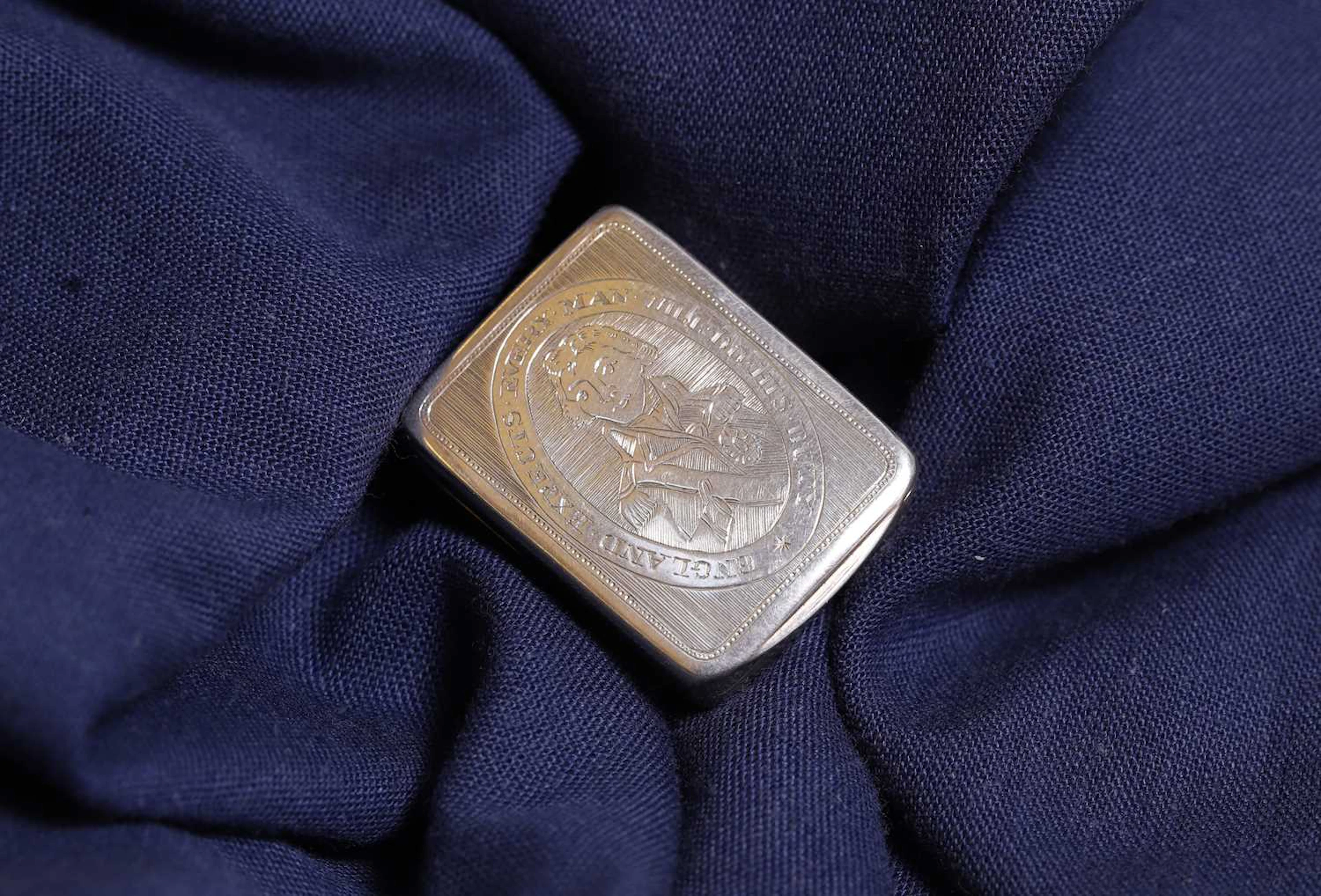 A George III commemorative Nelson silver vinaigrette