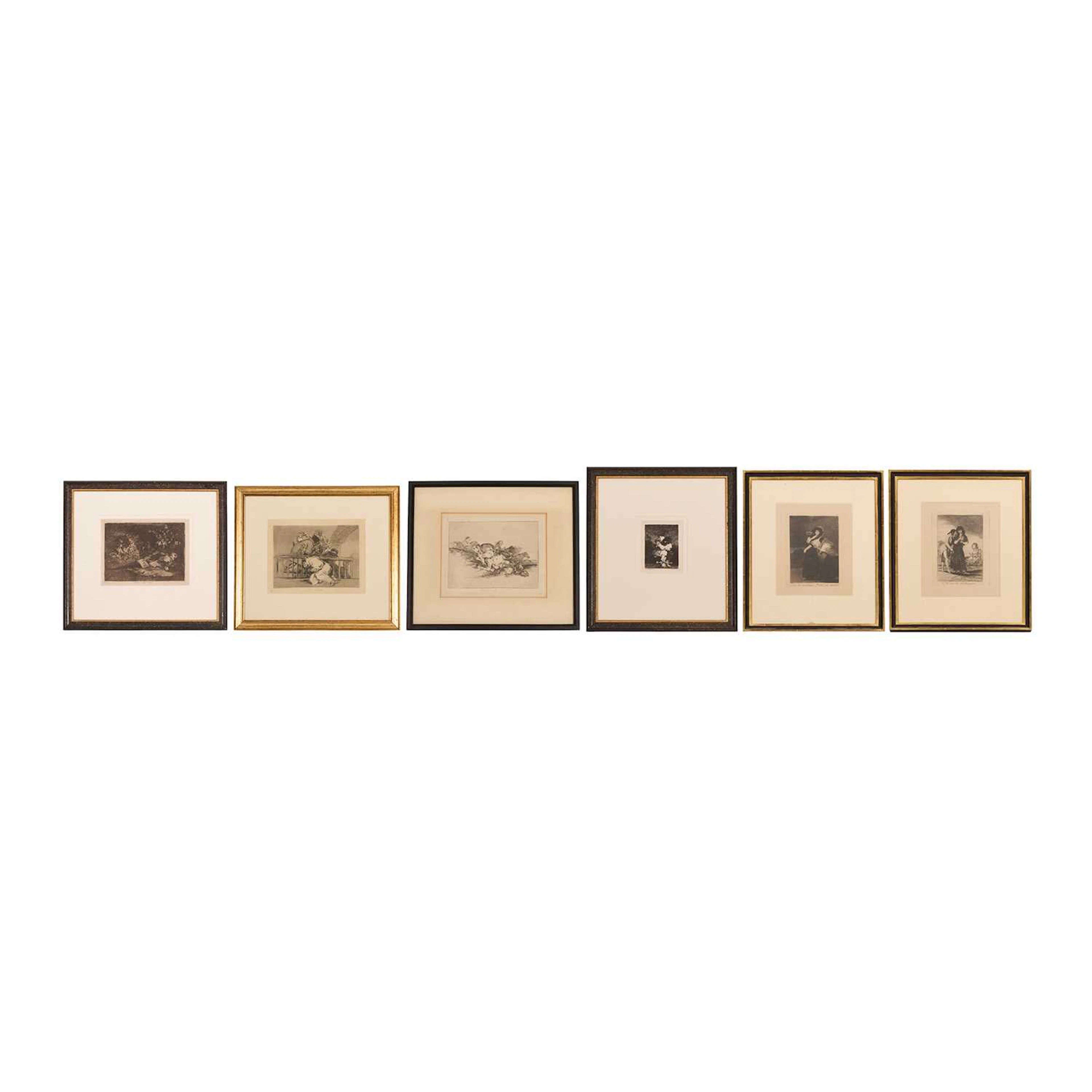 After Francisco José de Goya y Lucientes A group of six etchings: