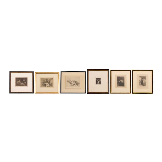 After Francisco José de Goya y Lucientes A group of six etchings: