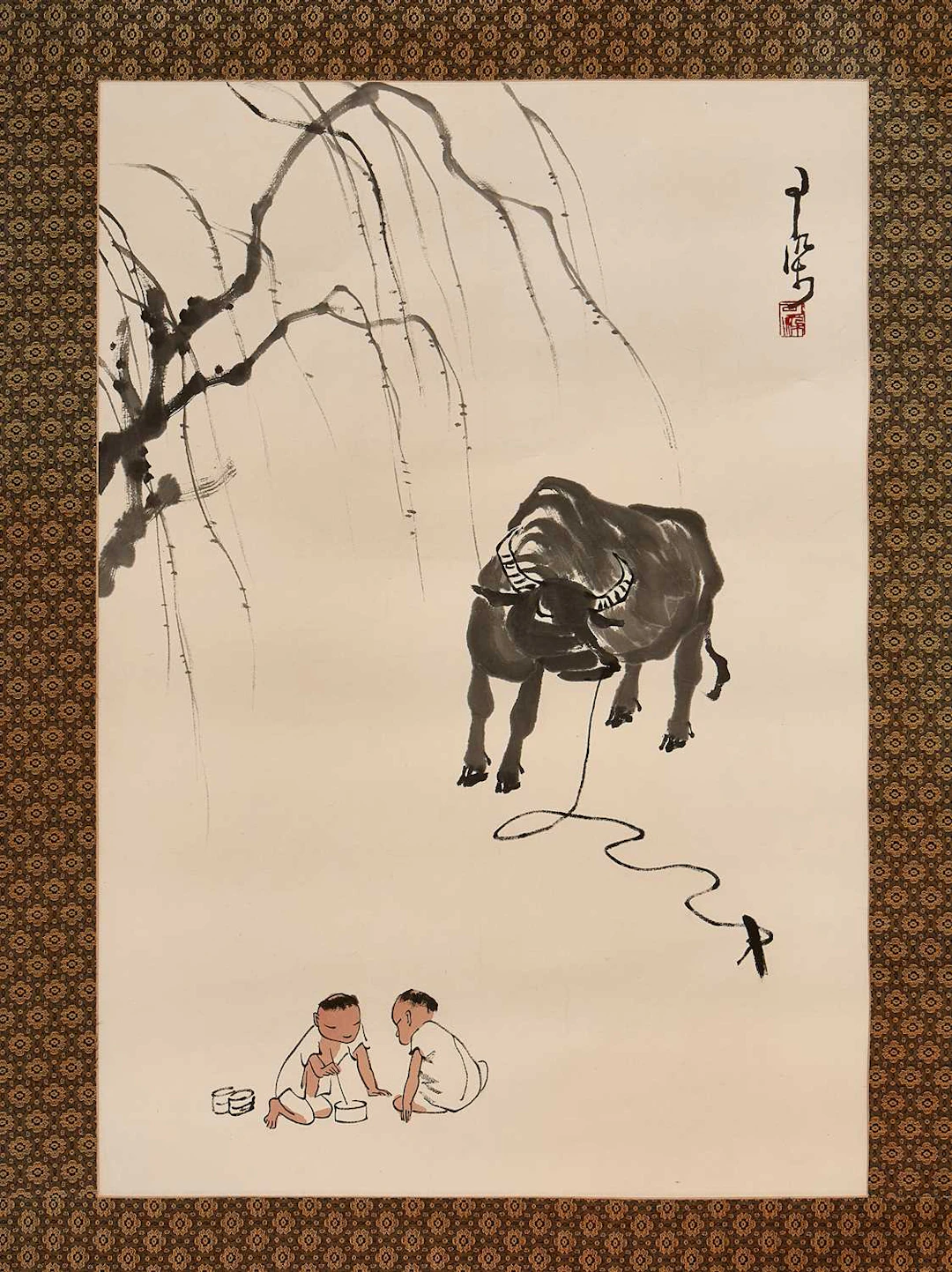 A Chinese gouache painting 20th century