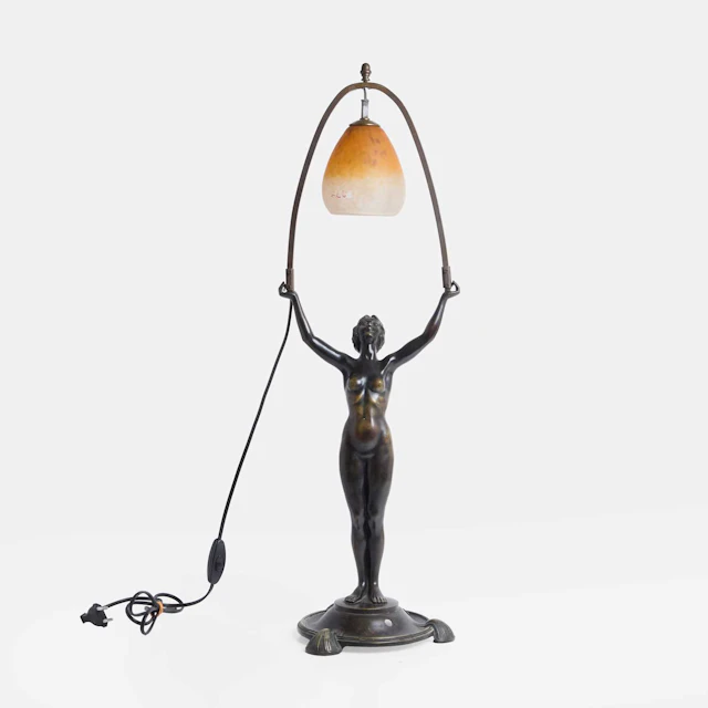 Schneider an Art Nouveau table lamp