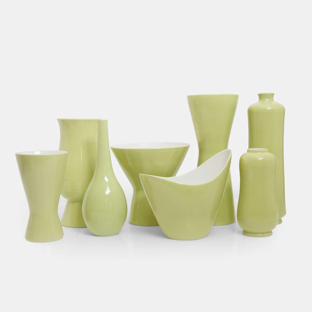 Poole Pottery a collection of eight 'Freeform' vases