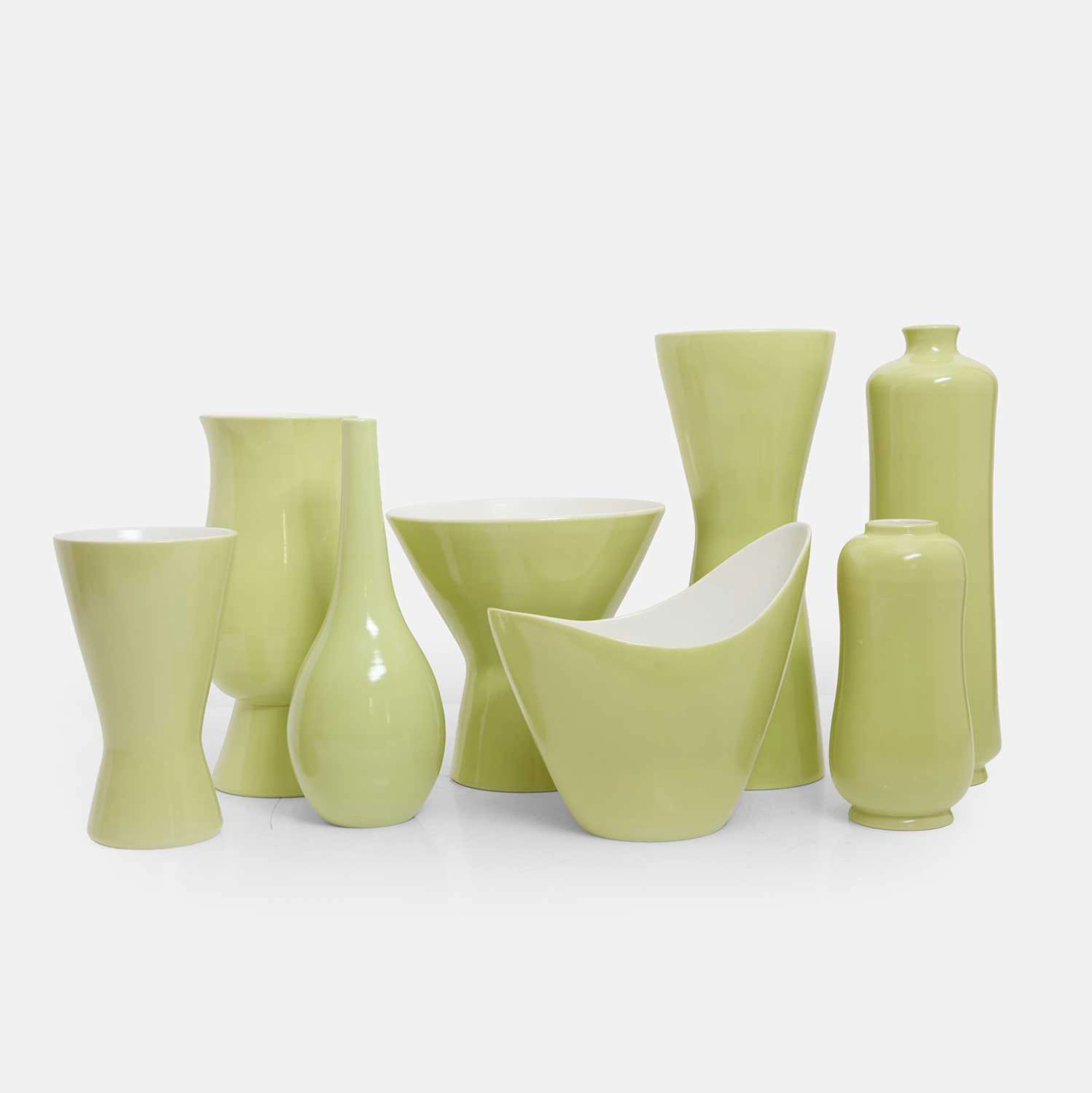 Poole Pottery a collection of eight 'Freeform' vases