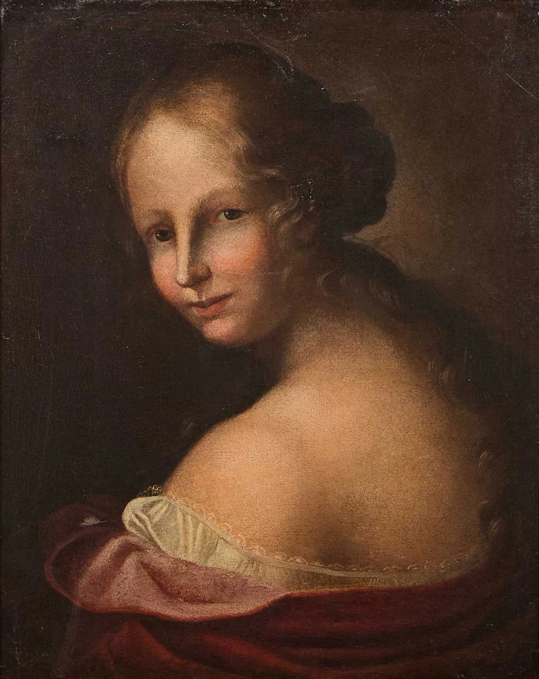 Circle of Benedetto Luti (Italian, 1666-1724) A young woman looking