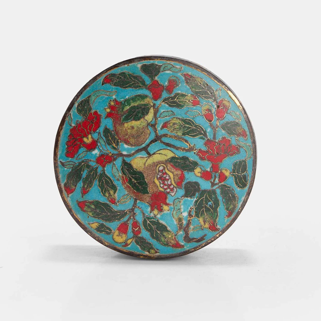 A Chinese cloisonné box and cover probably Ming dynasty (1368-1644)