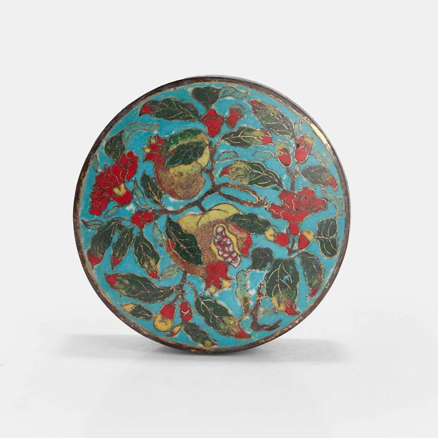 A Chinese cloisonné box and cover probably Ming dynasty (1368-1644)