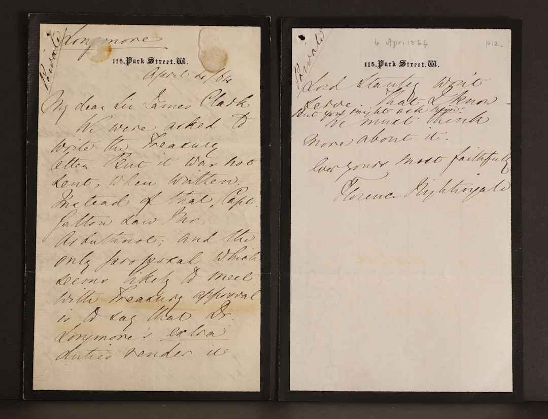 Florence NIGHTINGALE- Autograph Letter SIGNED (To Sir James Clark). 5 pages.