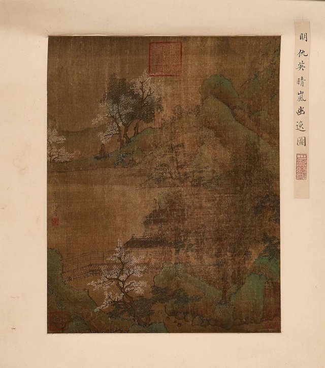A Chinese gouache painting 20th century