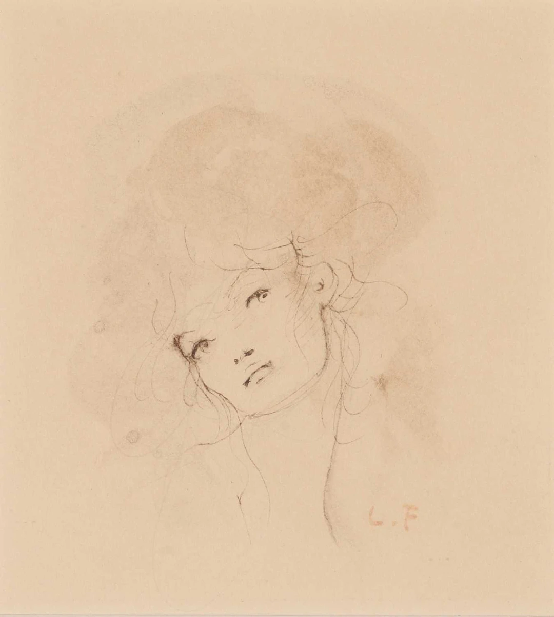 ▲ Leonor Fini (Argentine-Italian, 1907-1996) Portrait study of a woman