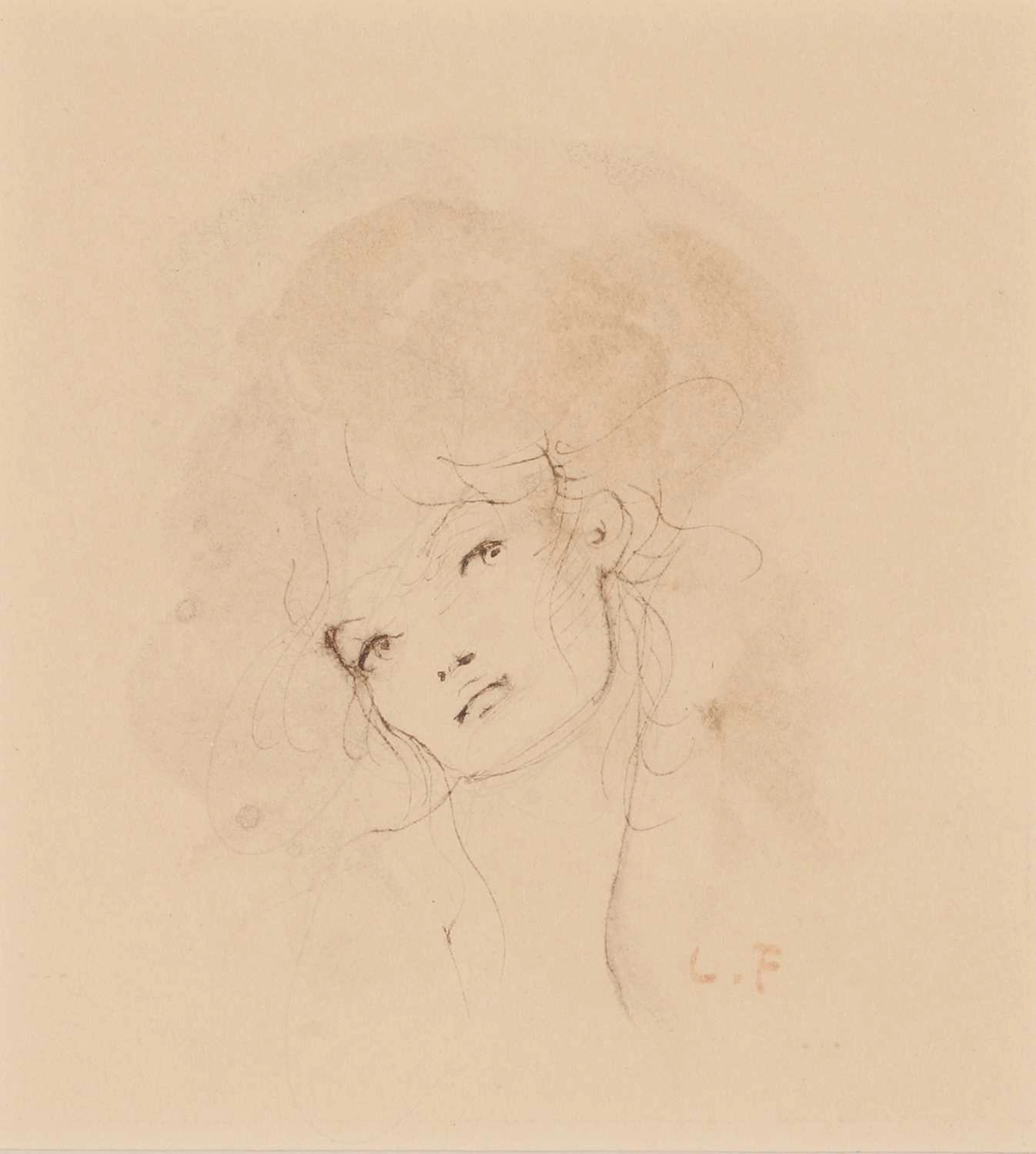 ▲ Leonor Fini (Argentine-Italian, 1907-1996) Portrait study of a woman