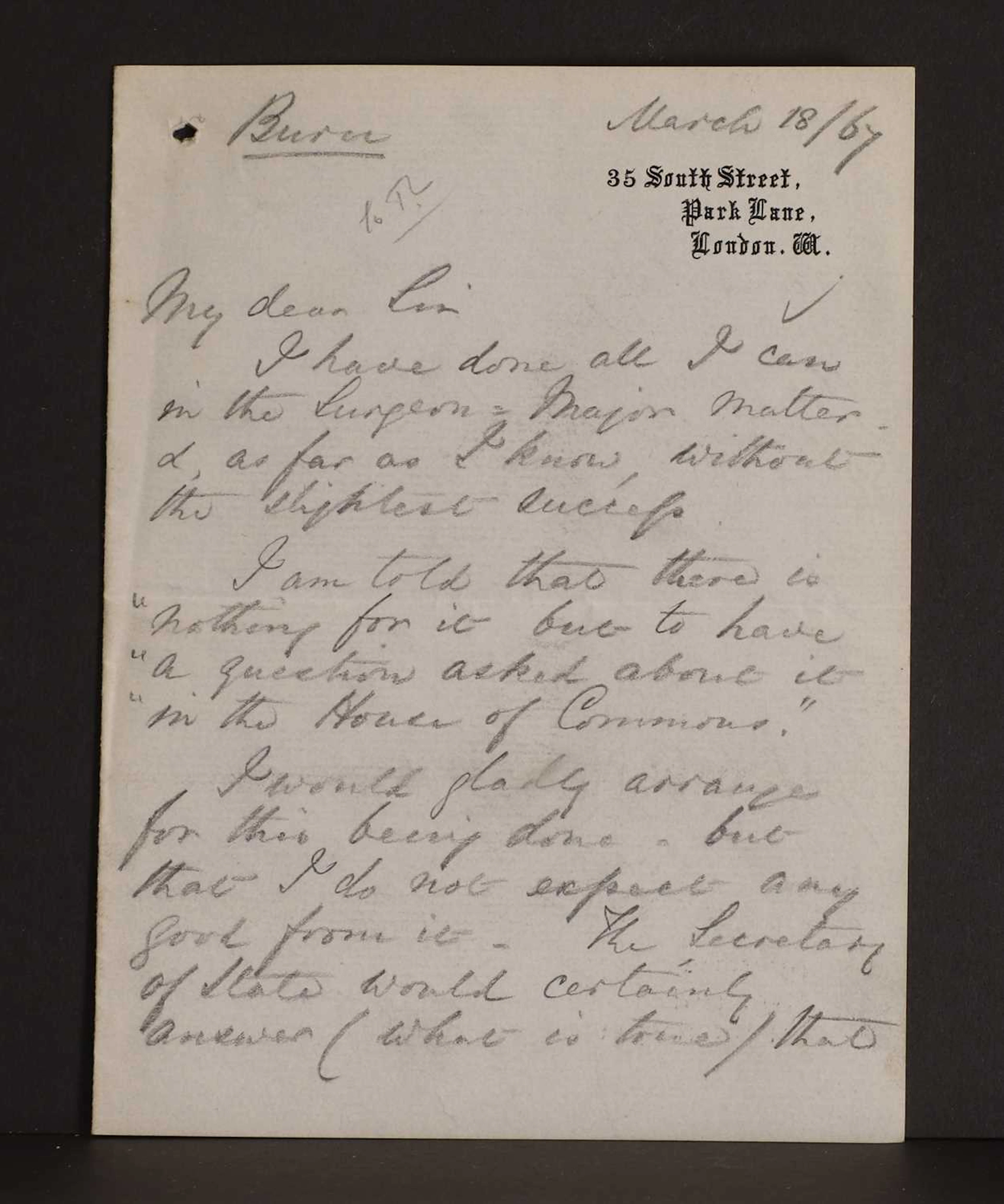 Florence NIGHTINGALE- Autograph Letter SIGNED (To Sir Thomas Longmore). 3 pages