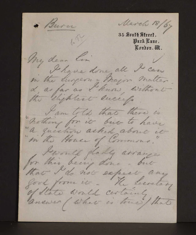 Florence NIGHTINGALE- Autograph Letter SIGNED (To Sir Thomas Longmore). 3 pages