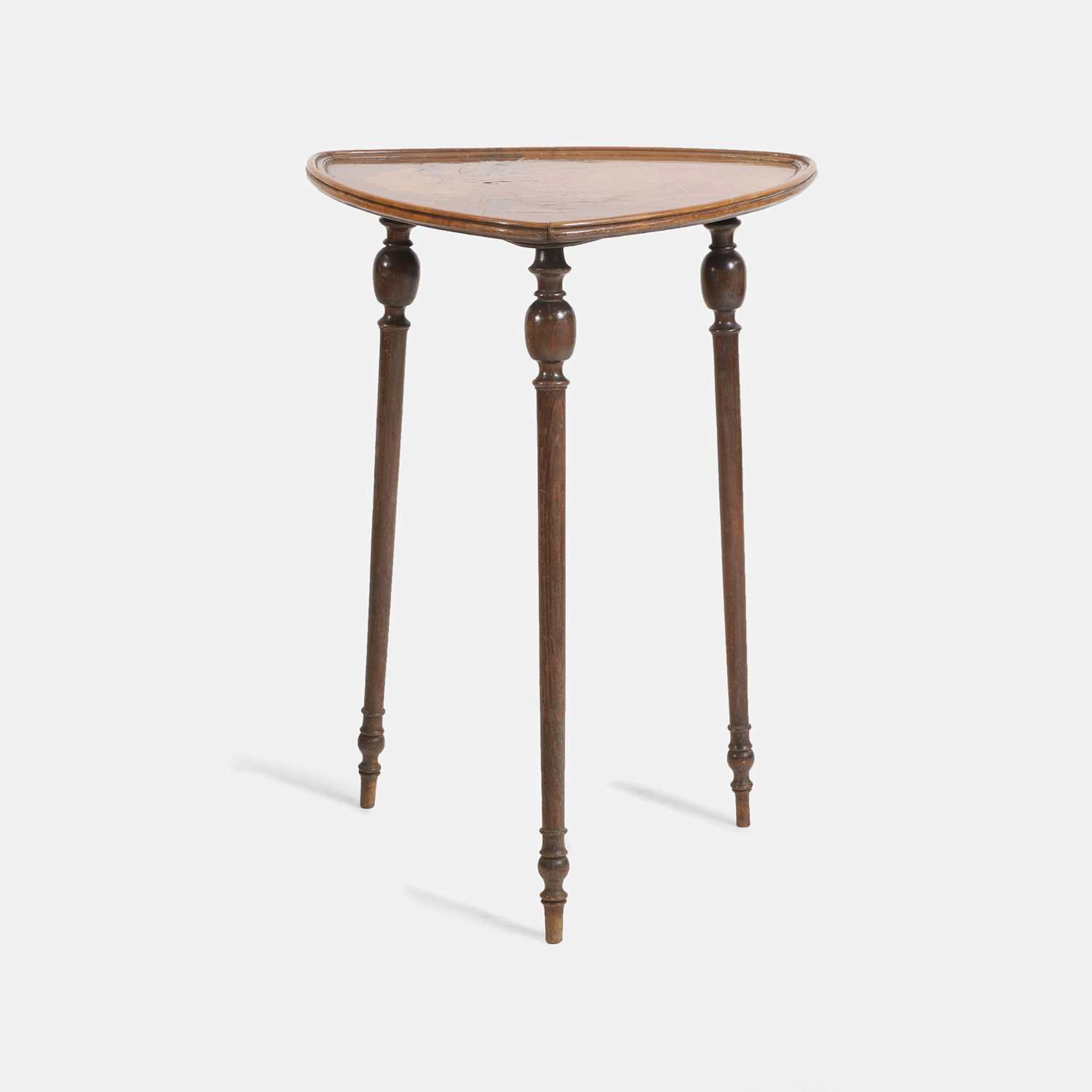 Émile Gallé (French, 1846-1904) a 'Le coq' side table