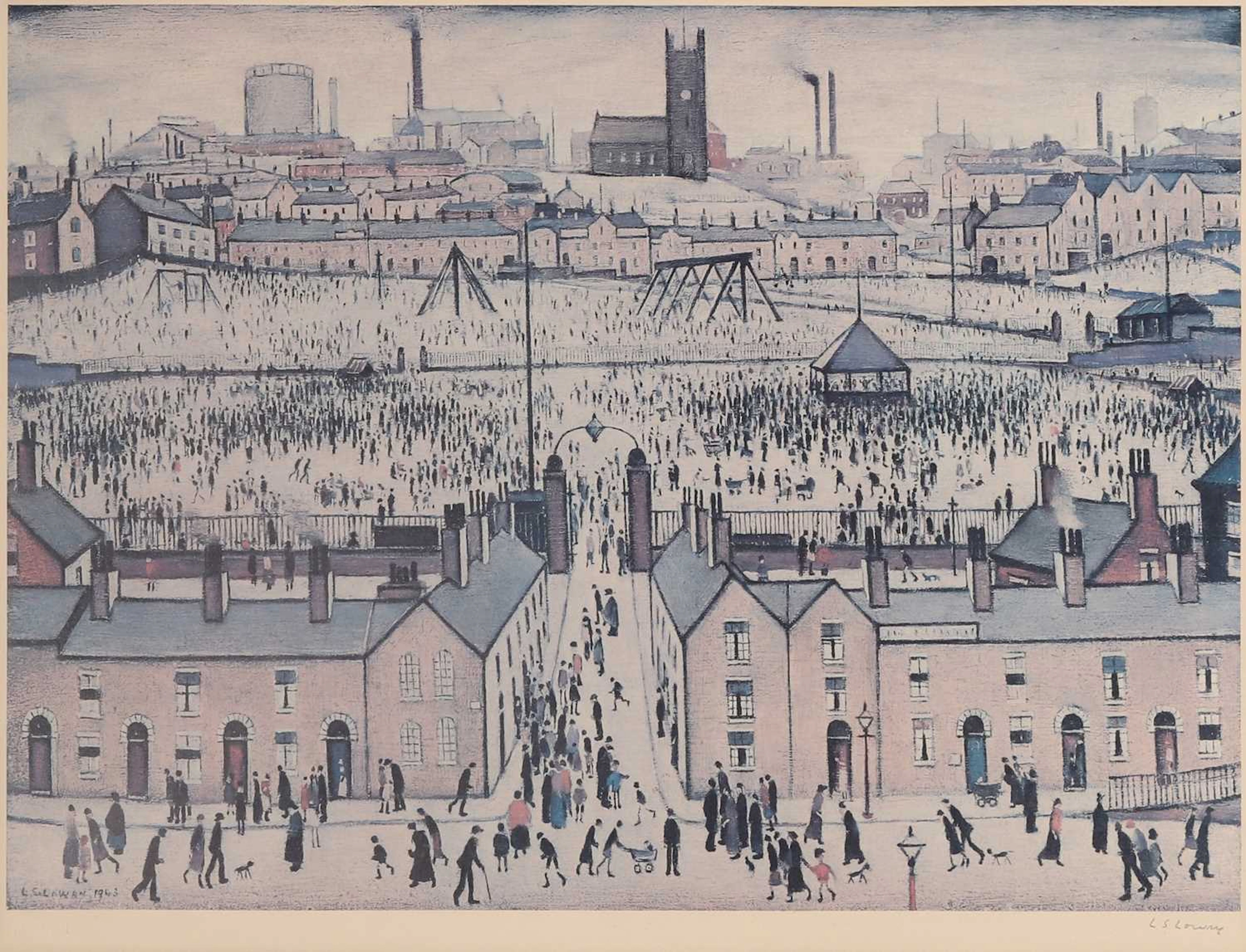 ▲ Laurence Stephen Lowry RA (British, 1887-1976) 'Britain at Play'