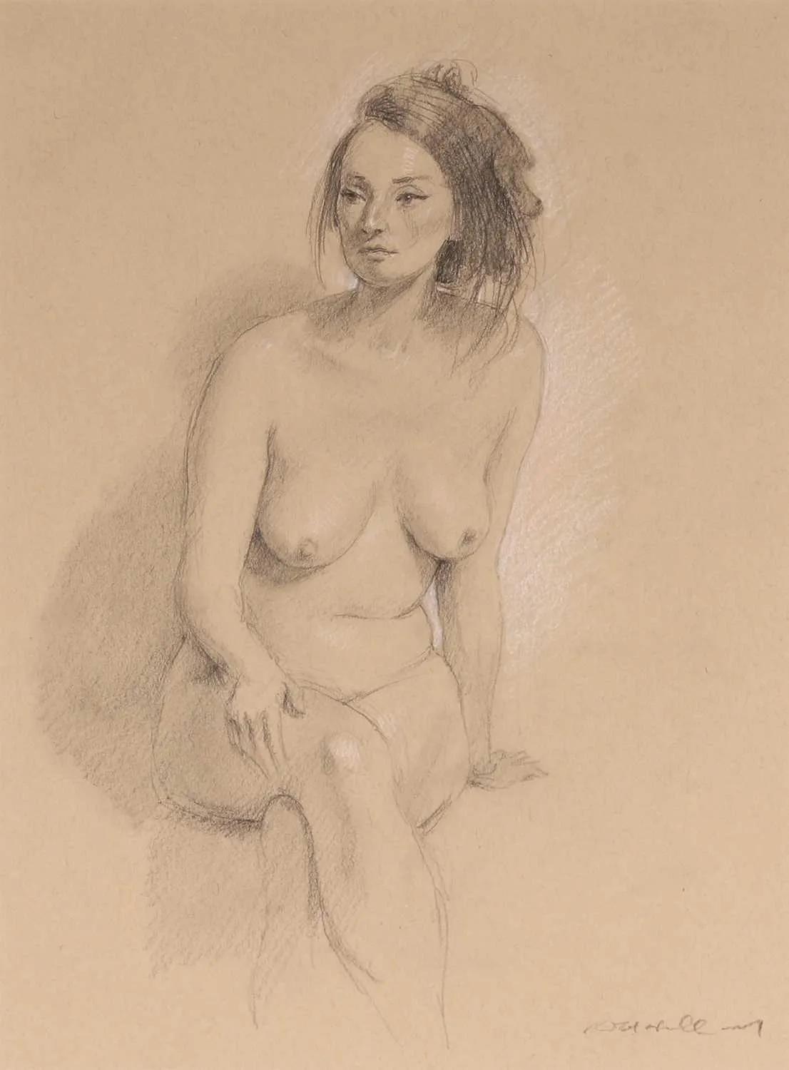 ▲ Harry Holland (British, b.1941) Seated nude