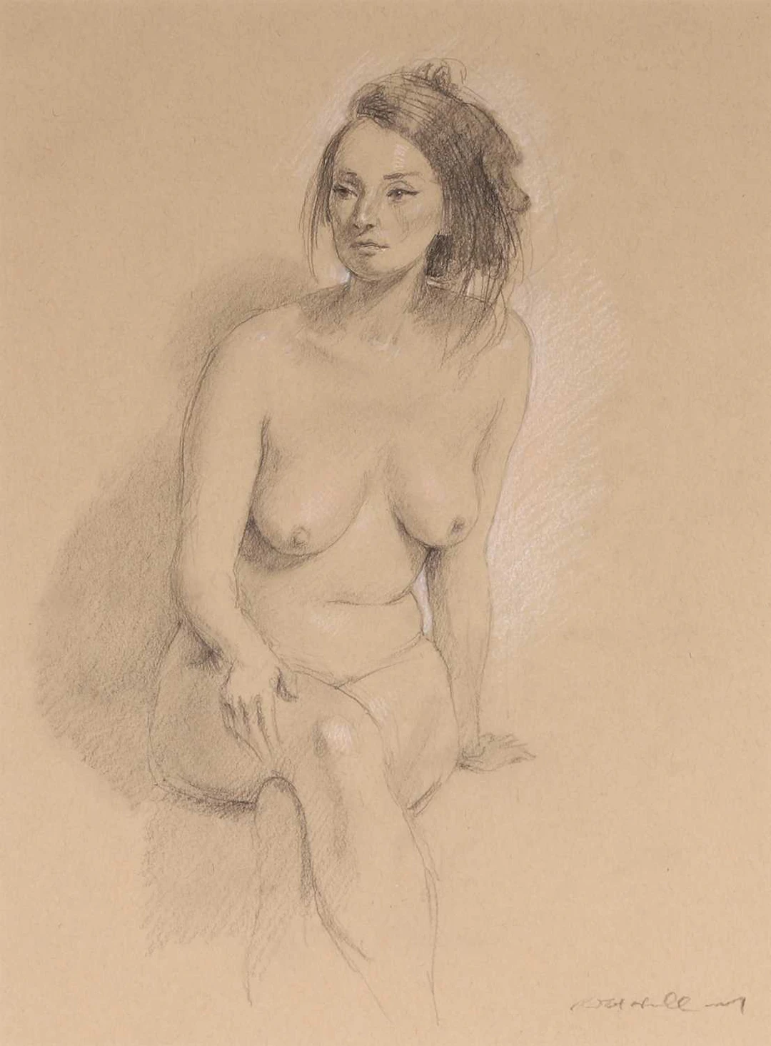 ▲ Harry Holland (British, b.1941) Seated nude