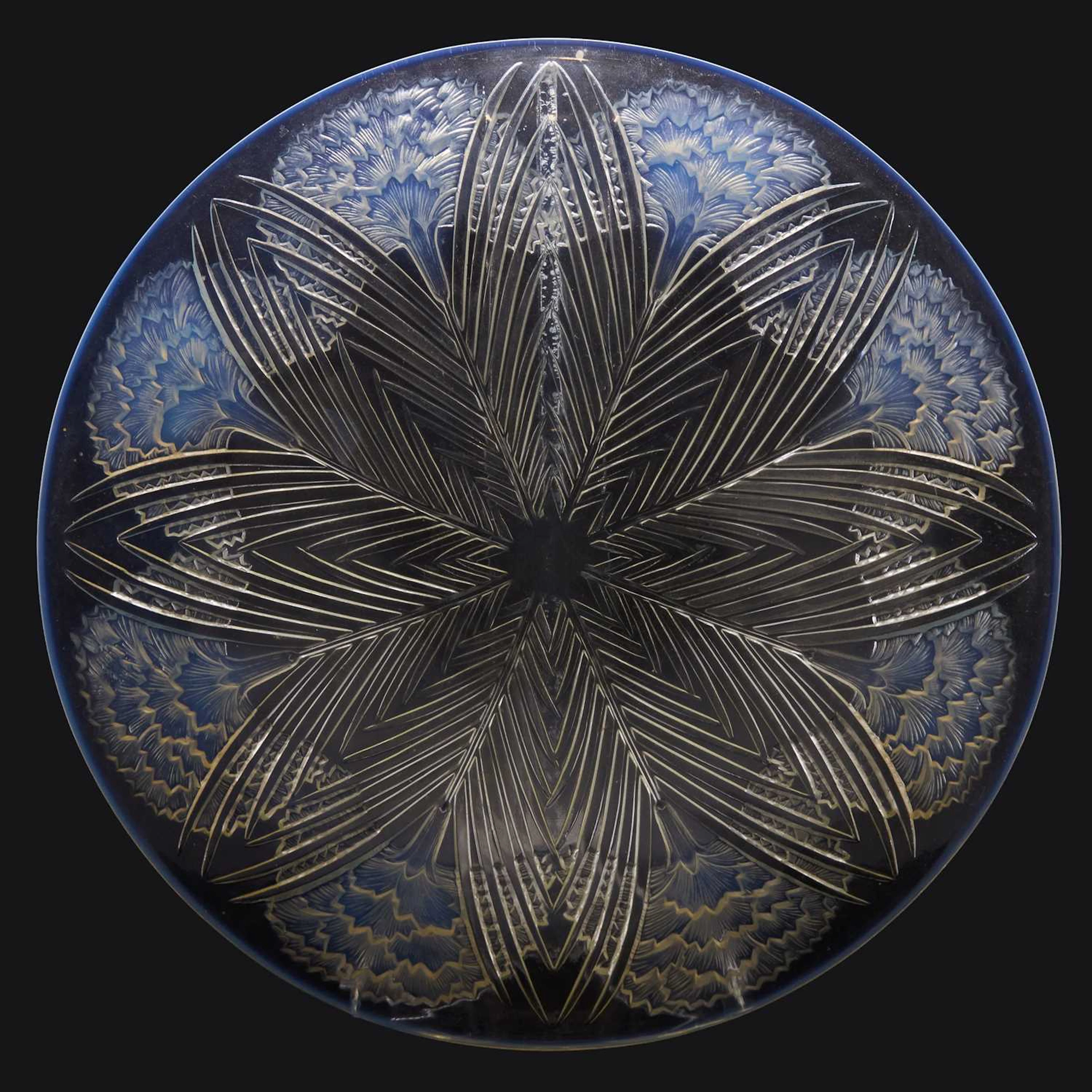 René Lalique (French, 1860-1945) an 'Oeillets' bowl, No. 422, designed in 1932