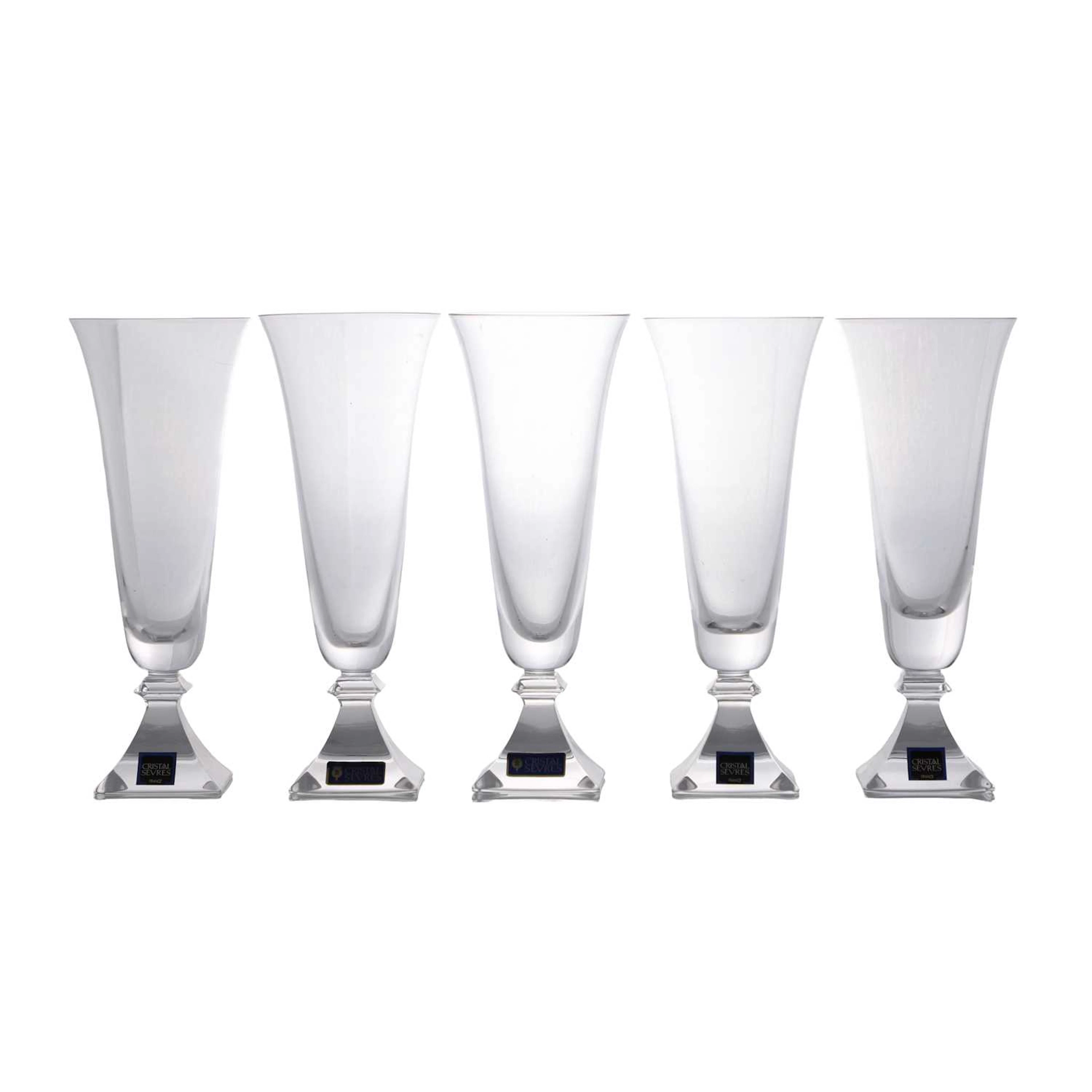 A Cristal de Sèvres glass table service 20th century, French