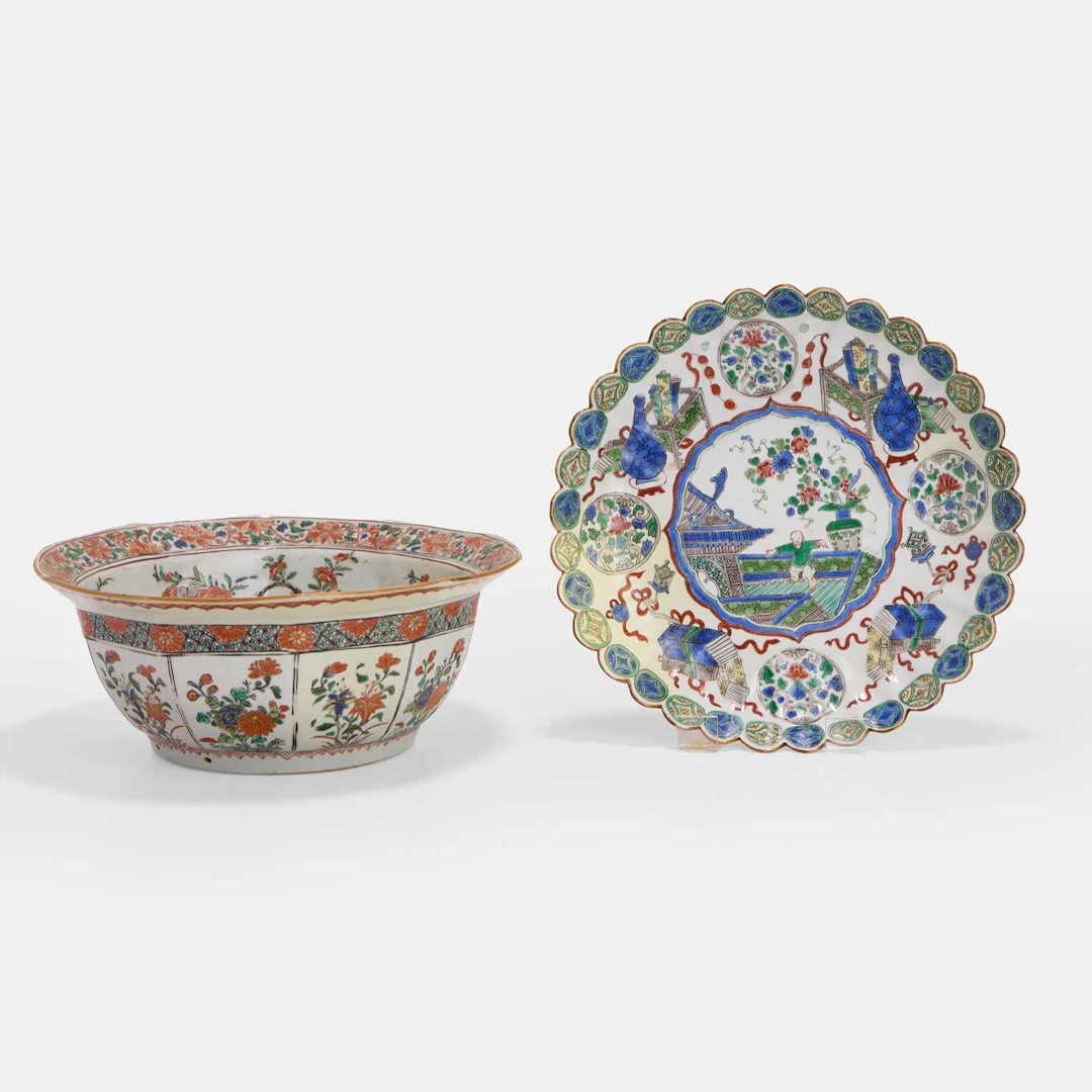 Two pieces of Chinese famille verte Kangxi (1662-1722)