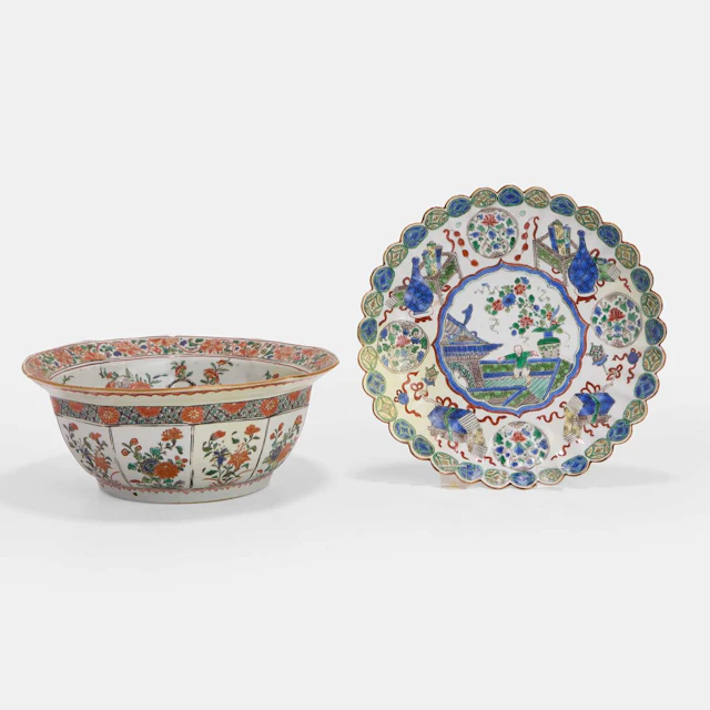 Two pieces of Chinese famille verte Kangxi (1662-1722)