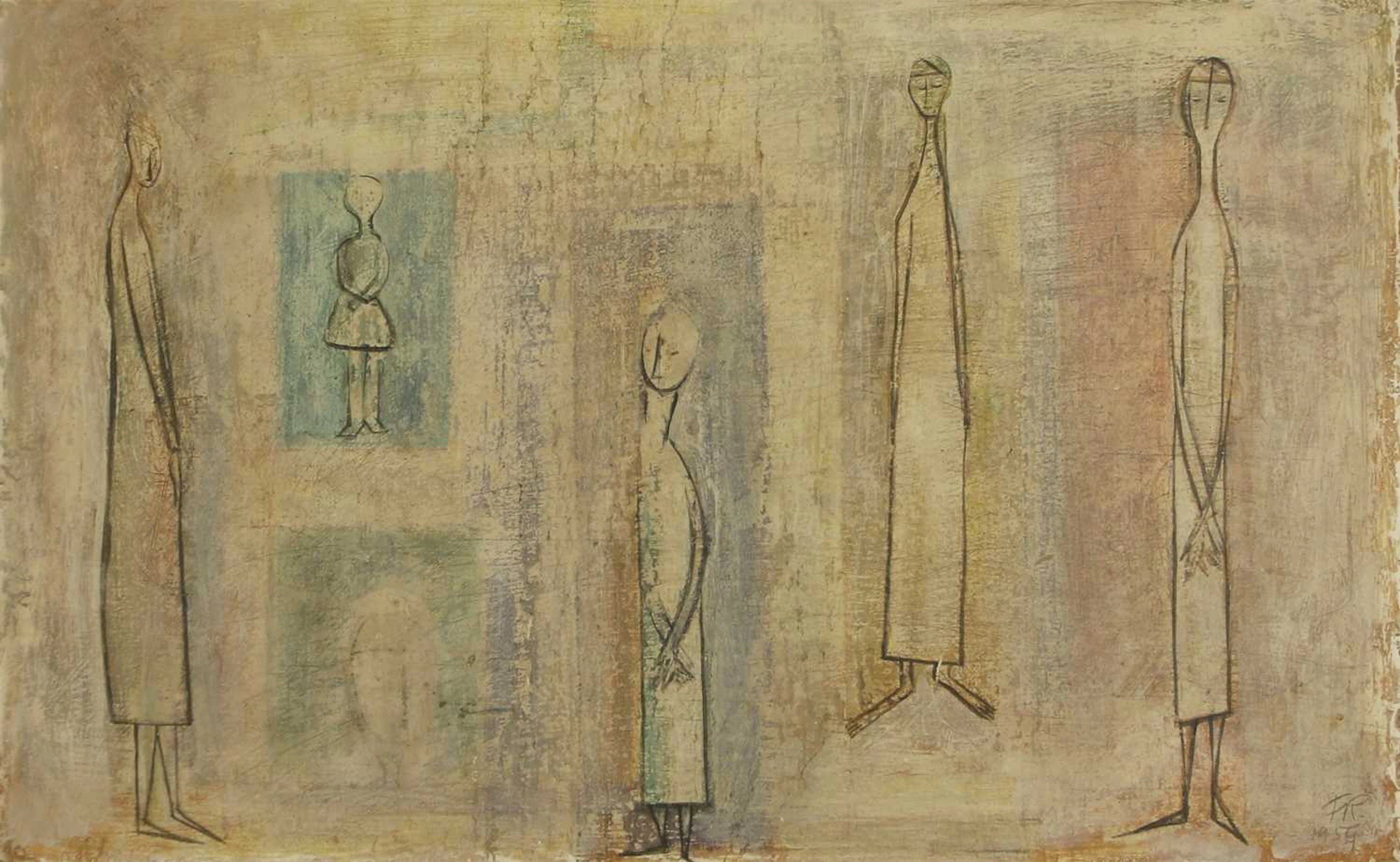 ▲ Frances Richards (British, 1903-1985) 'Standing Figures'