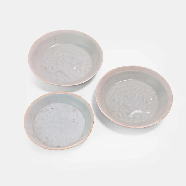 Three Chinese qingbai-glazed dishes Southern Song dynasty (1127-1279)