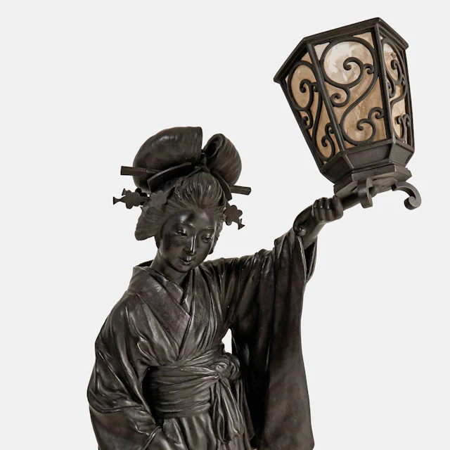A large Japanese bronze okimono Meiji period (1868-1912)