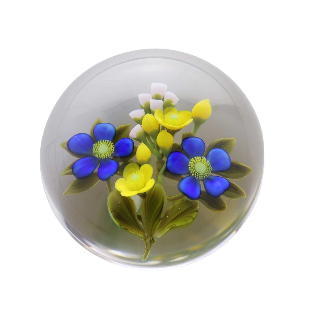 Victor Trabucco (American, b.1949) a glass bouquet paperweight, circa
