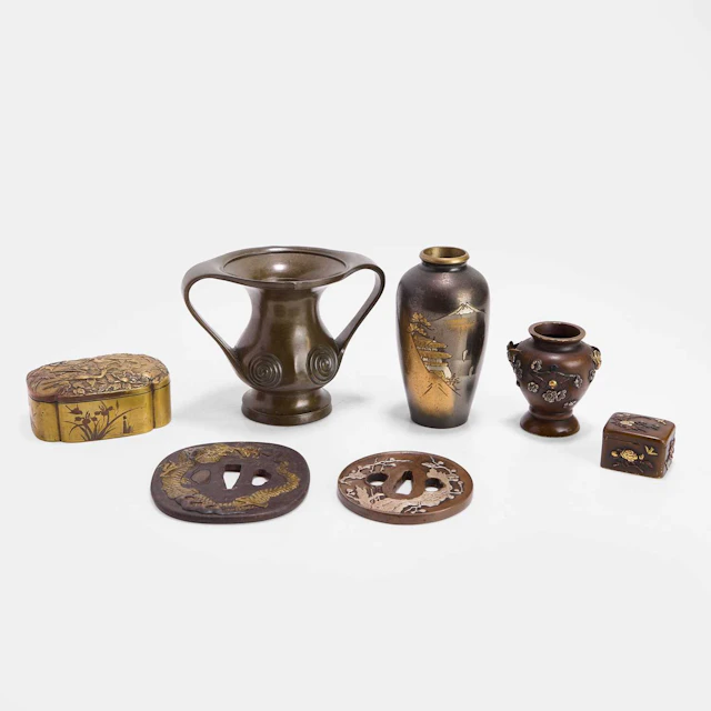 A group of Japanese bronzes 20th century