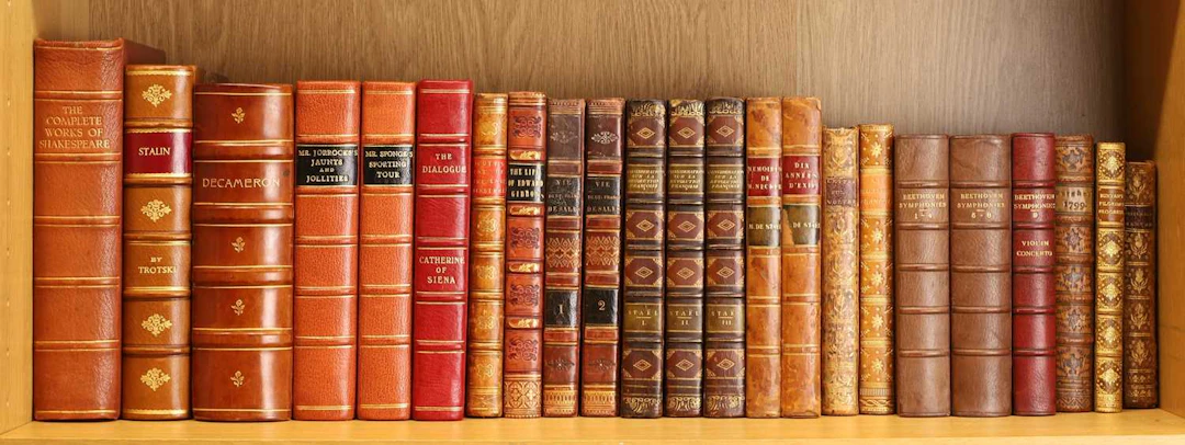 FINE BINDINGS, including: Shakespeare's works, complete in one vol.