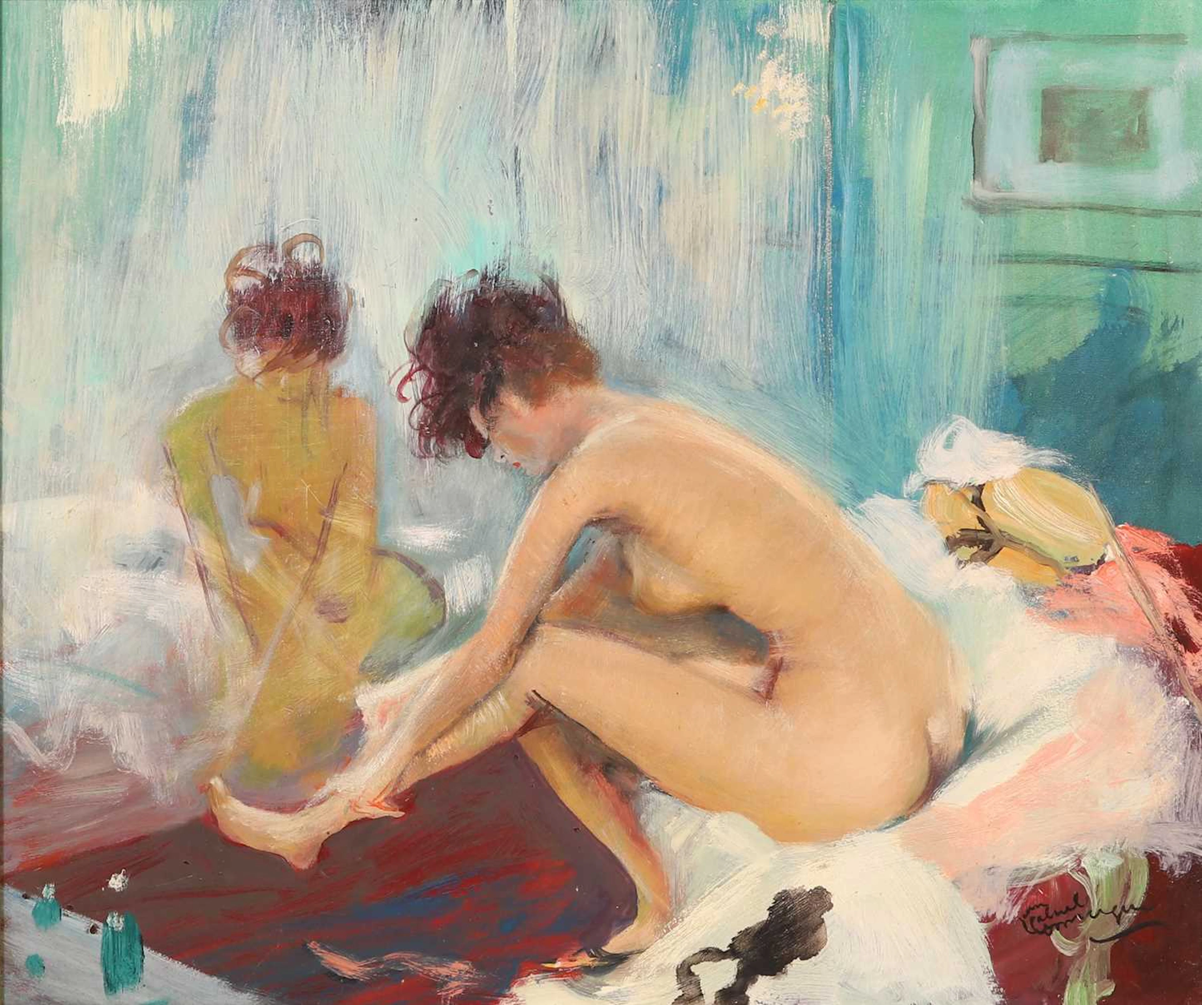 ▲ Jean-Gabriel Domergue (French, 1889-1962) The stocking