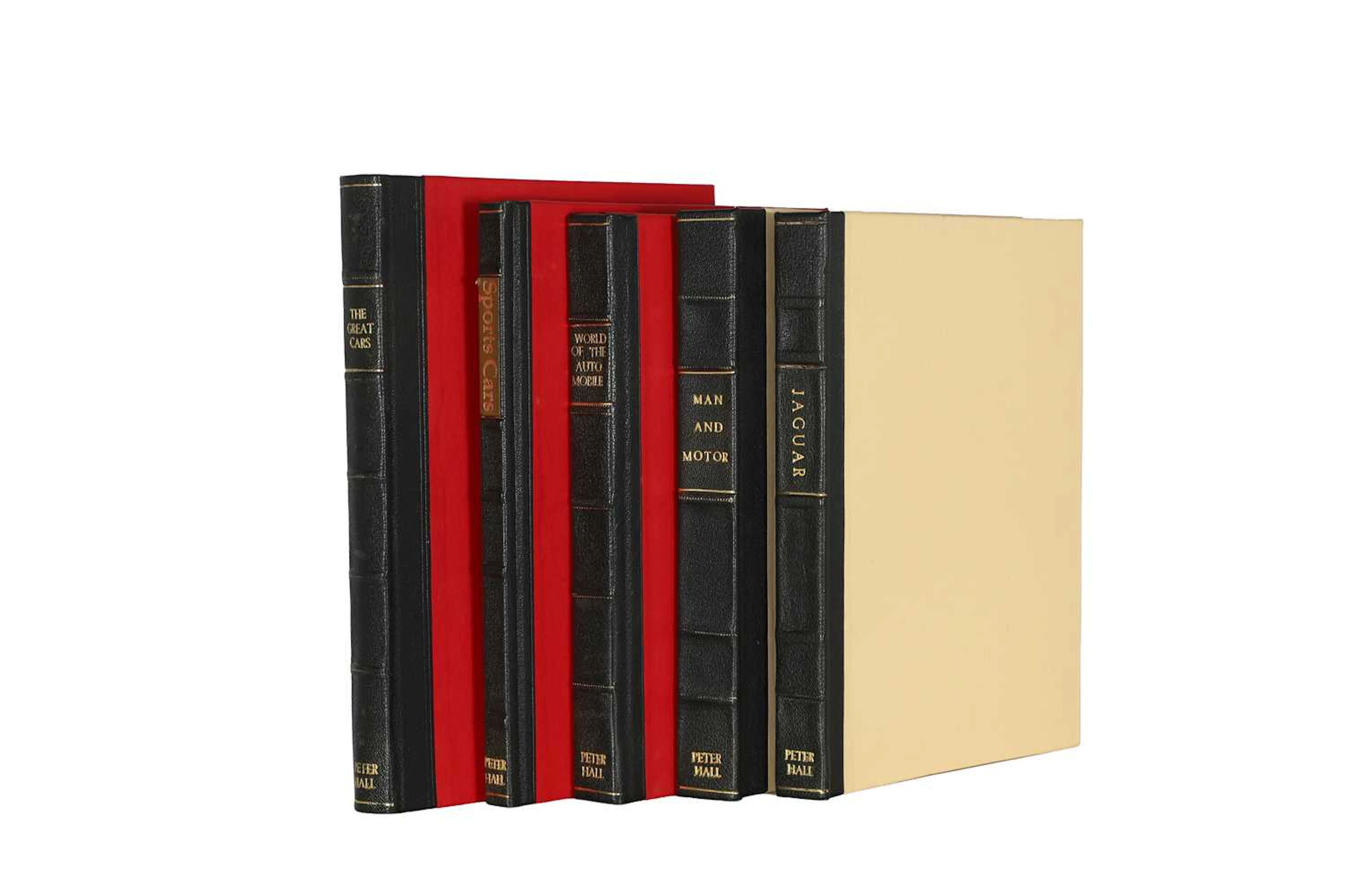 Five Motor racing books, once belonged to “Peter Hall” 20th century