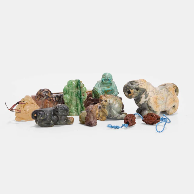A collection of Chinese hardstone carvings 20th century