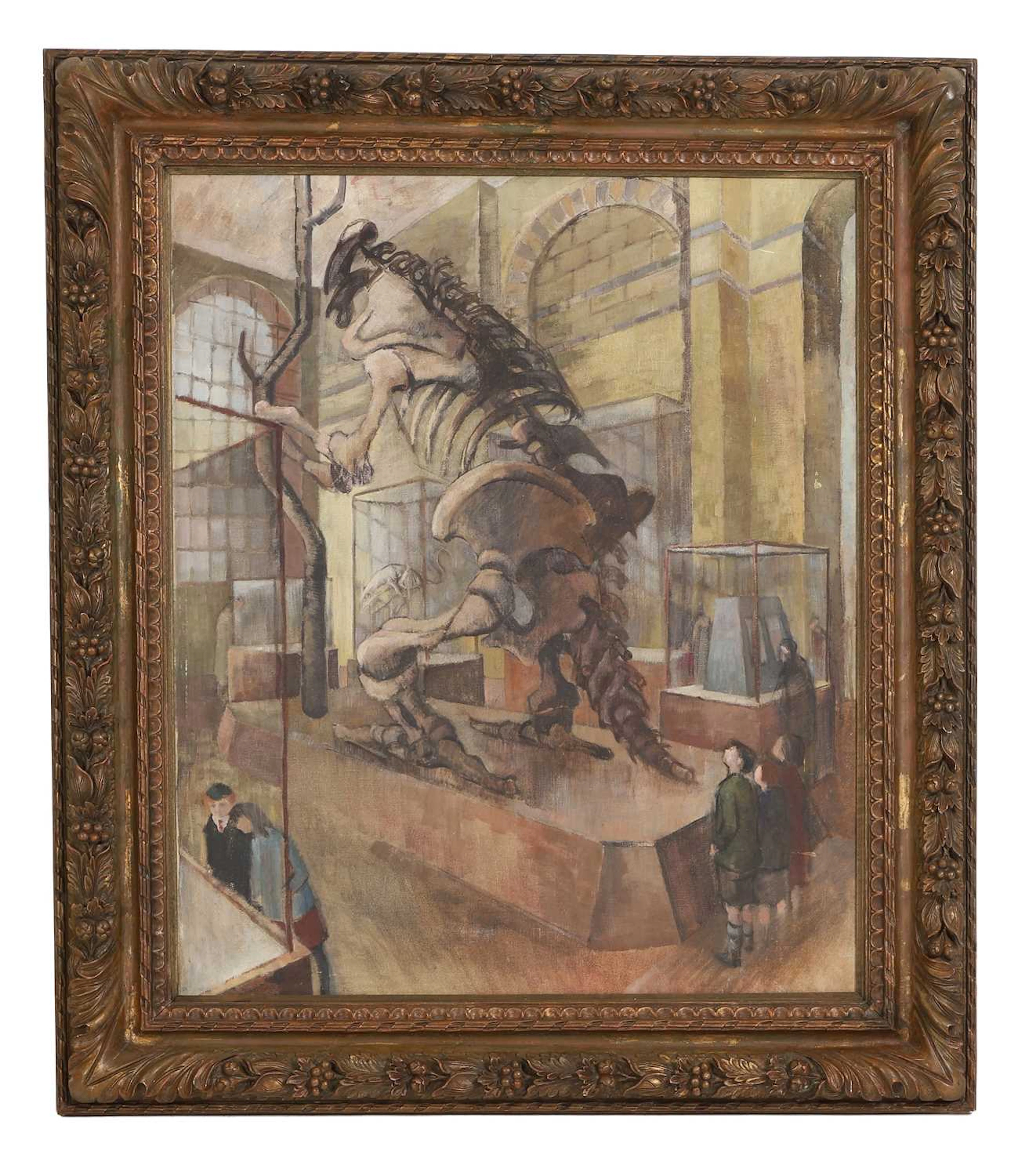American School, early 20th century 'The first dinosaur found in the