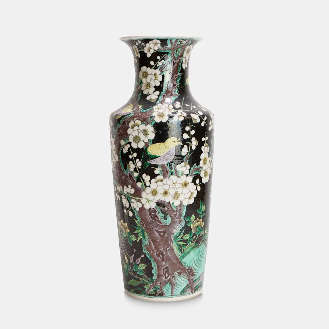 A Chinese famille noire vase Republic period (1912-1949)