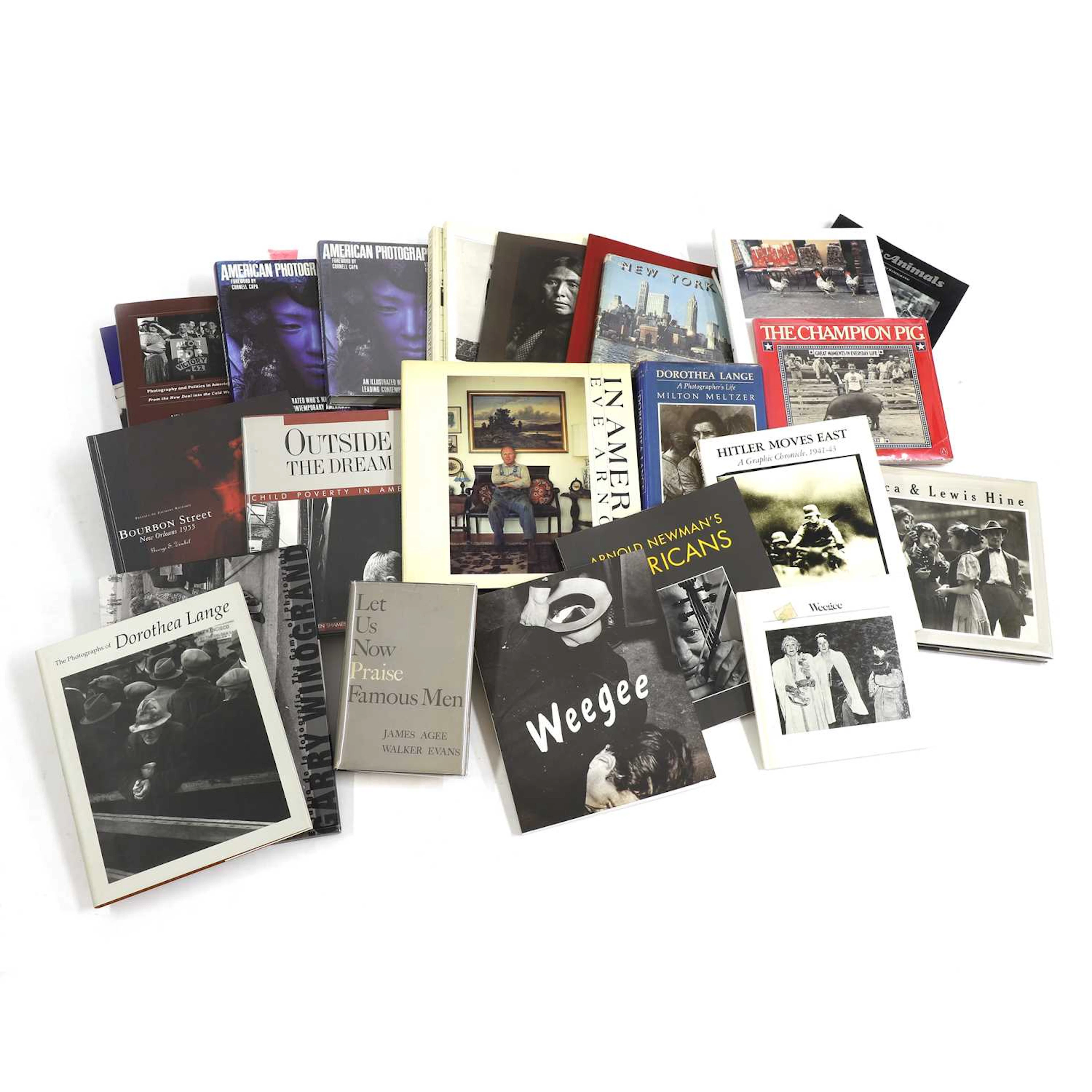 A collection of American photography books