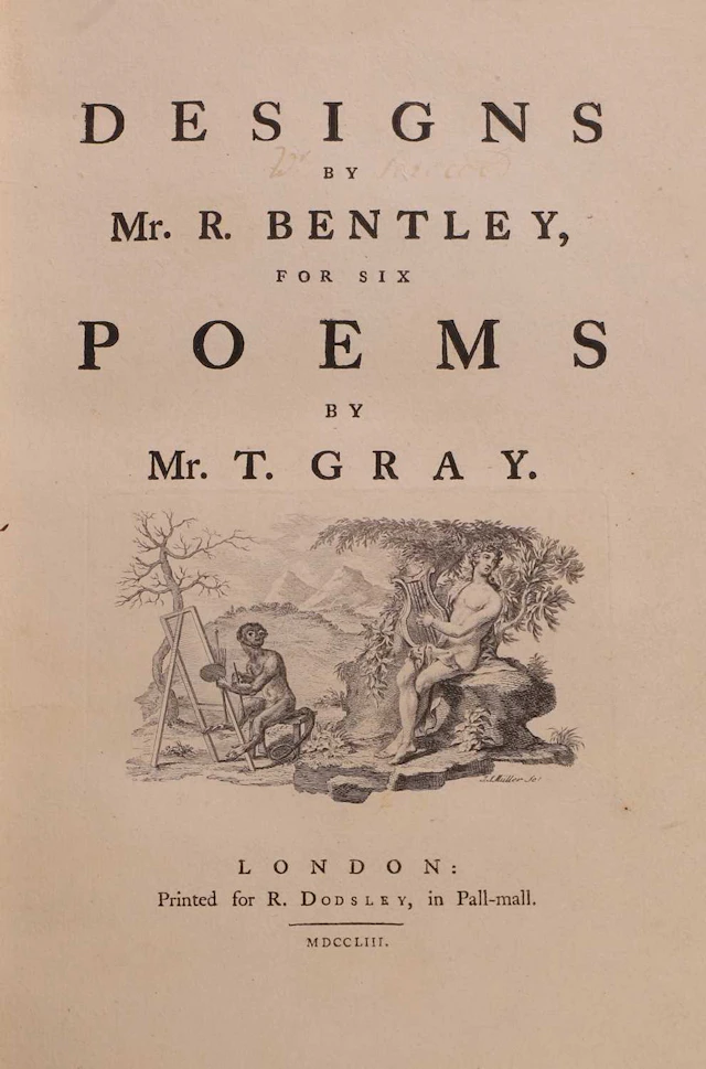 GRAY, Thomas; Mr. R. Bentley: Designs by Mr. R. Bentley for Six Poems