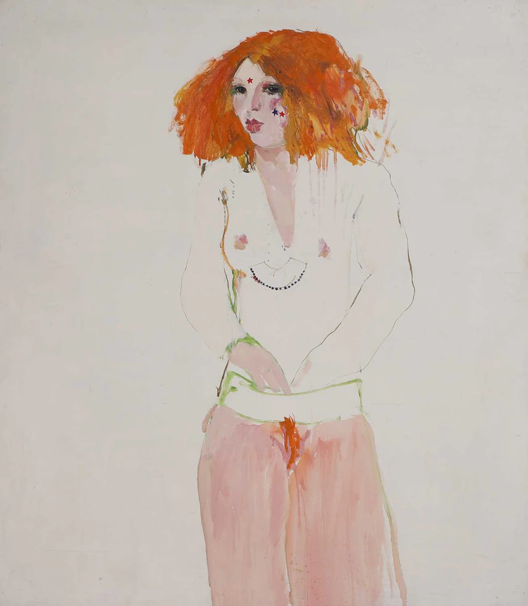 ▲ David Remfry RA (British, b.1942) 'Girl with Marmalade Hair'