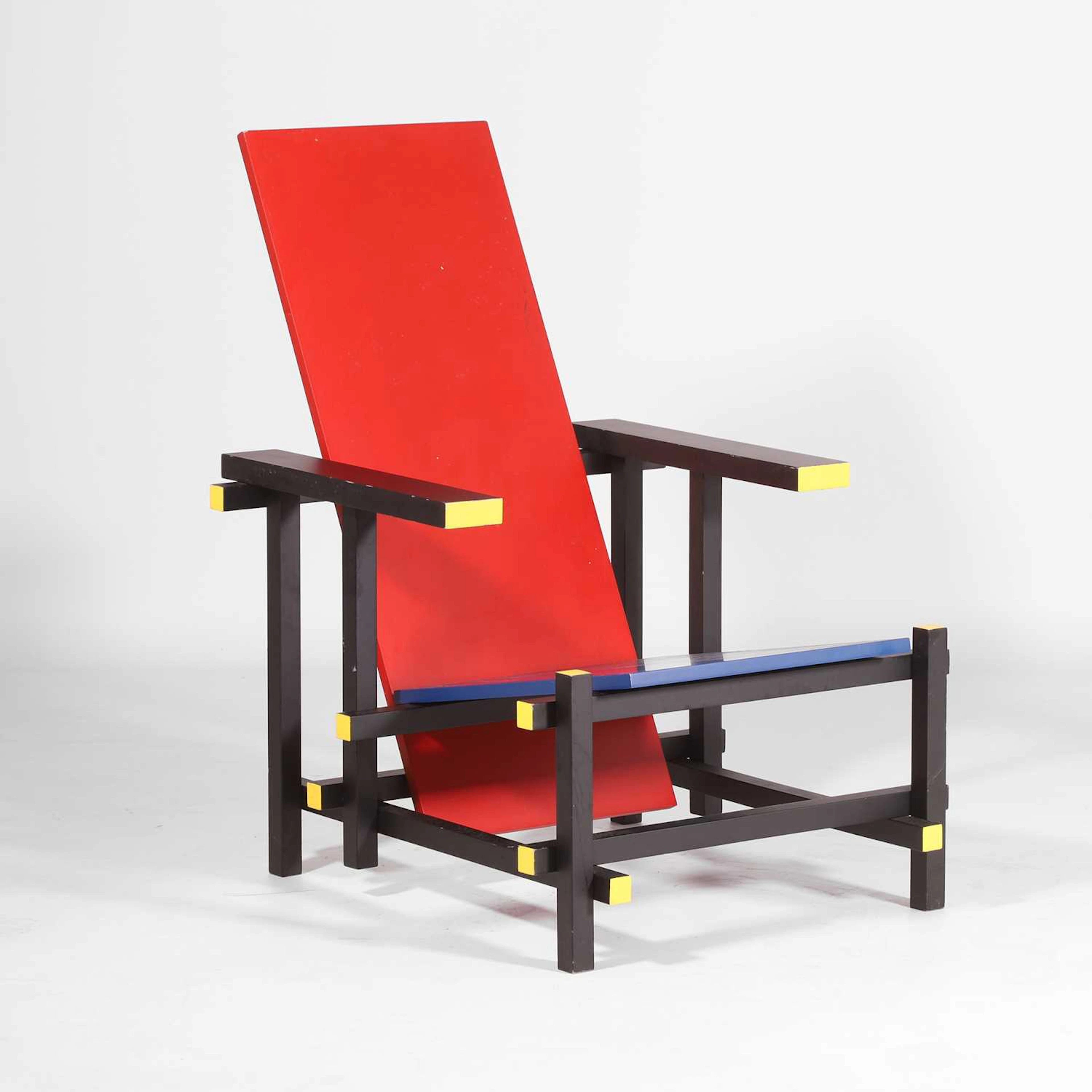After Gerrit Rietveld A 'Red and Blue' armchair