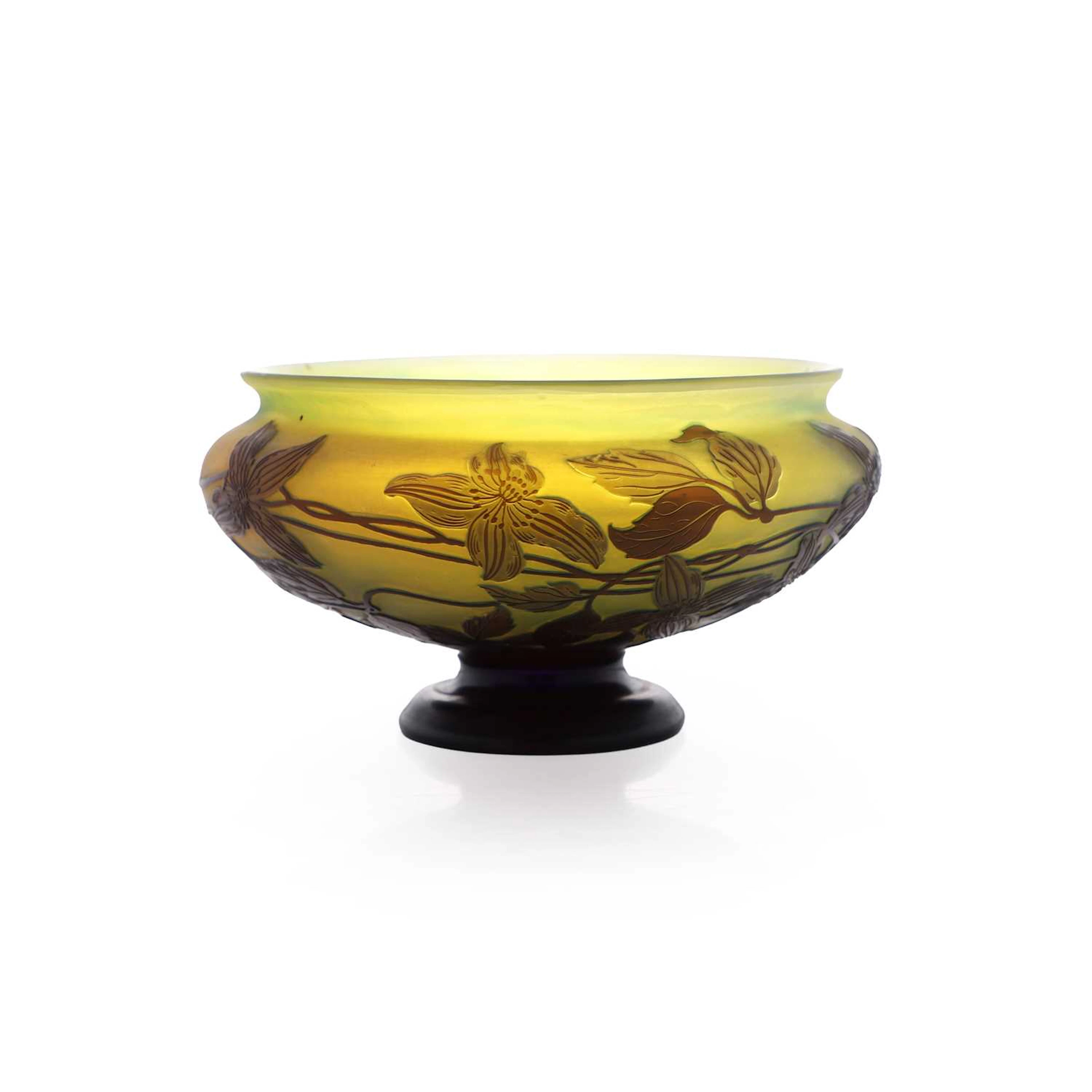 Émile Gallé (French, 1846-1904) a cameo glass bowl, early 20th century, French